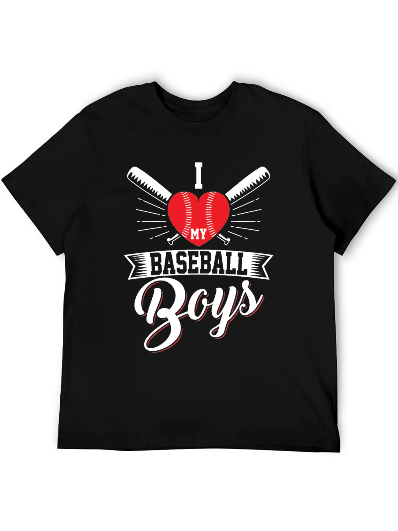I Love My Baseball Boys Graphic Tee