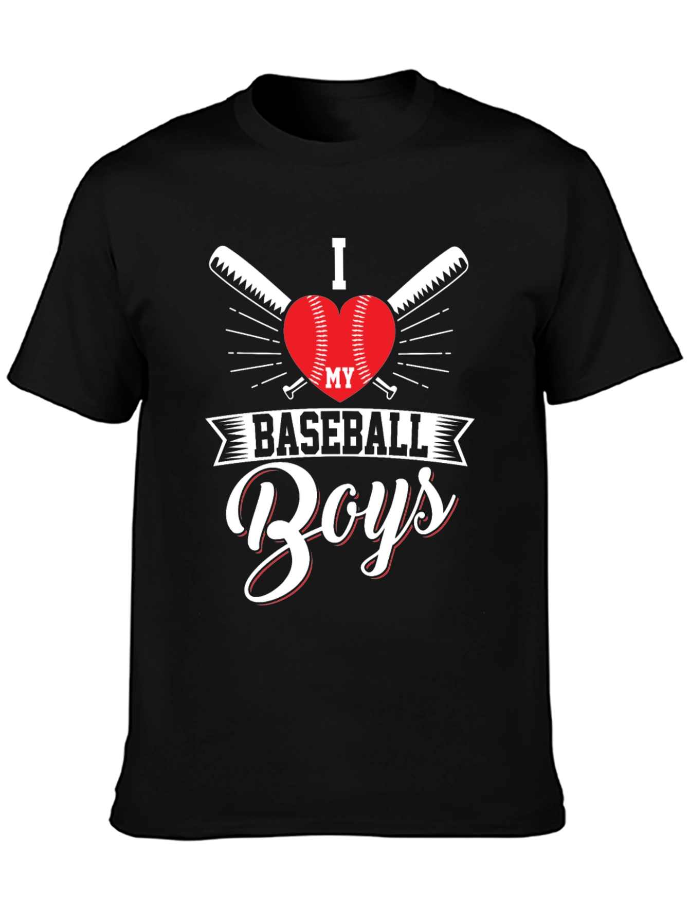 I Love My Baseball Boys Graphic Tee