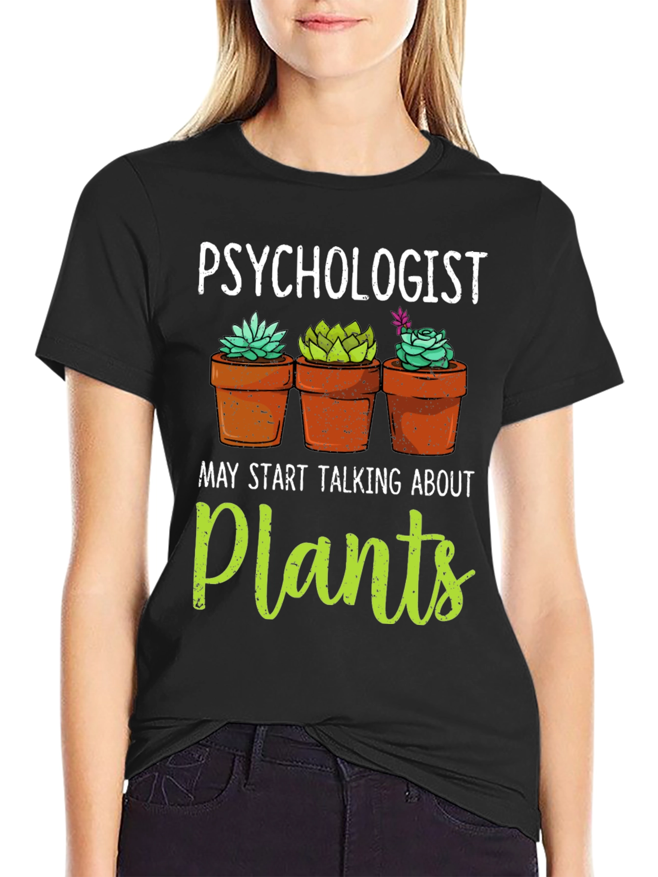 Psychologist Plant Lover Graphic T-Shirt