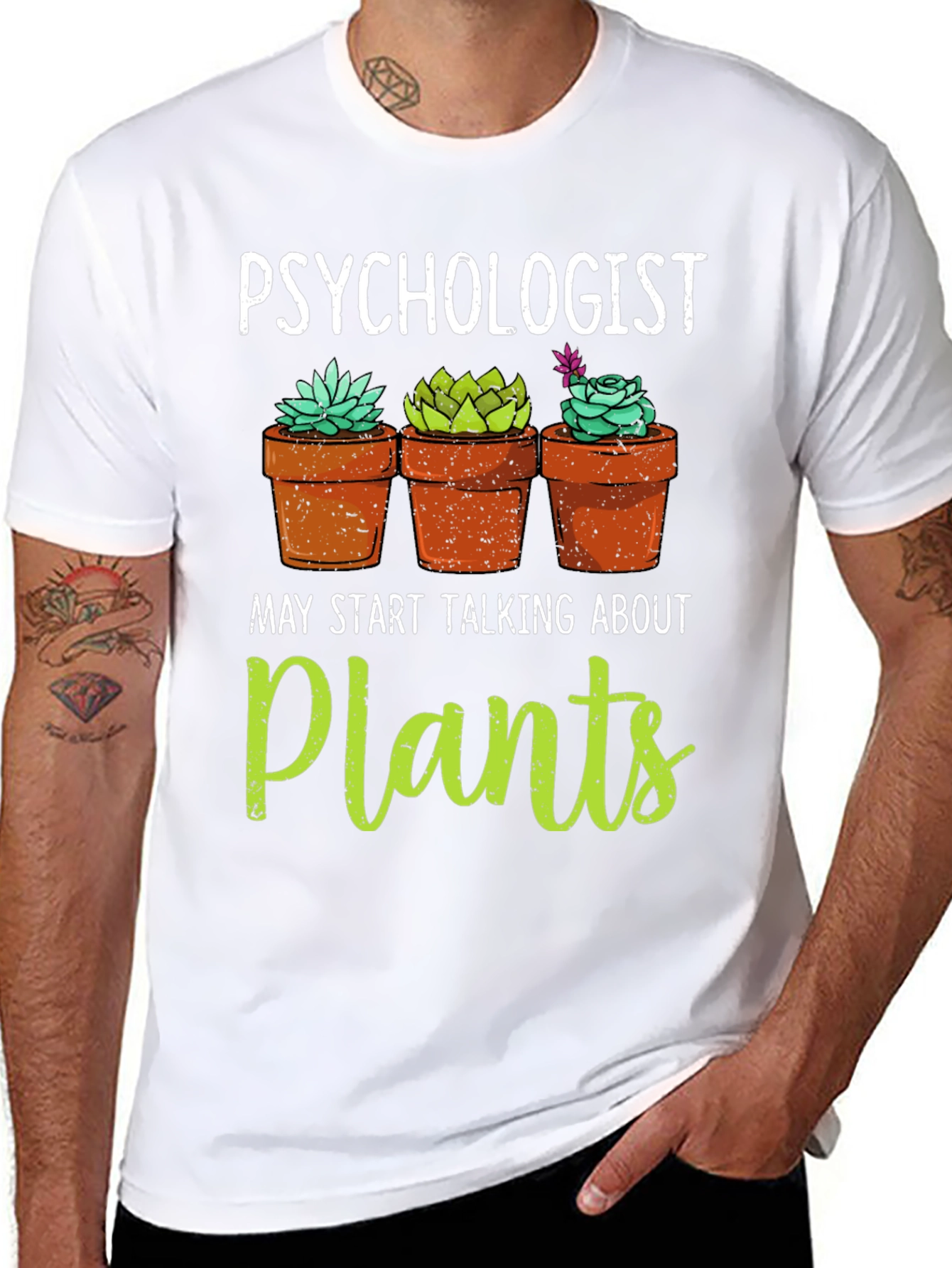 Psychologist Plant Lover Graphic T-Shirt