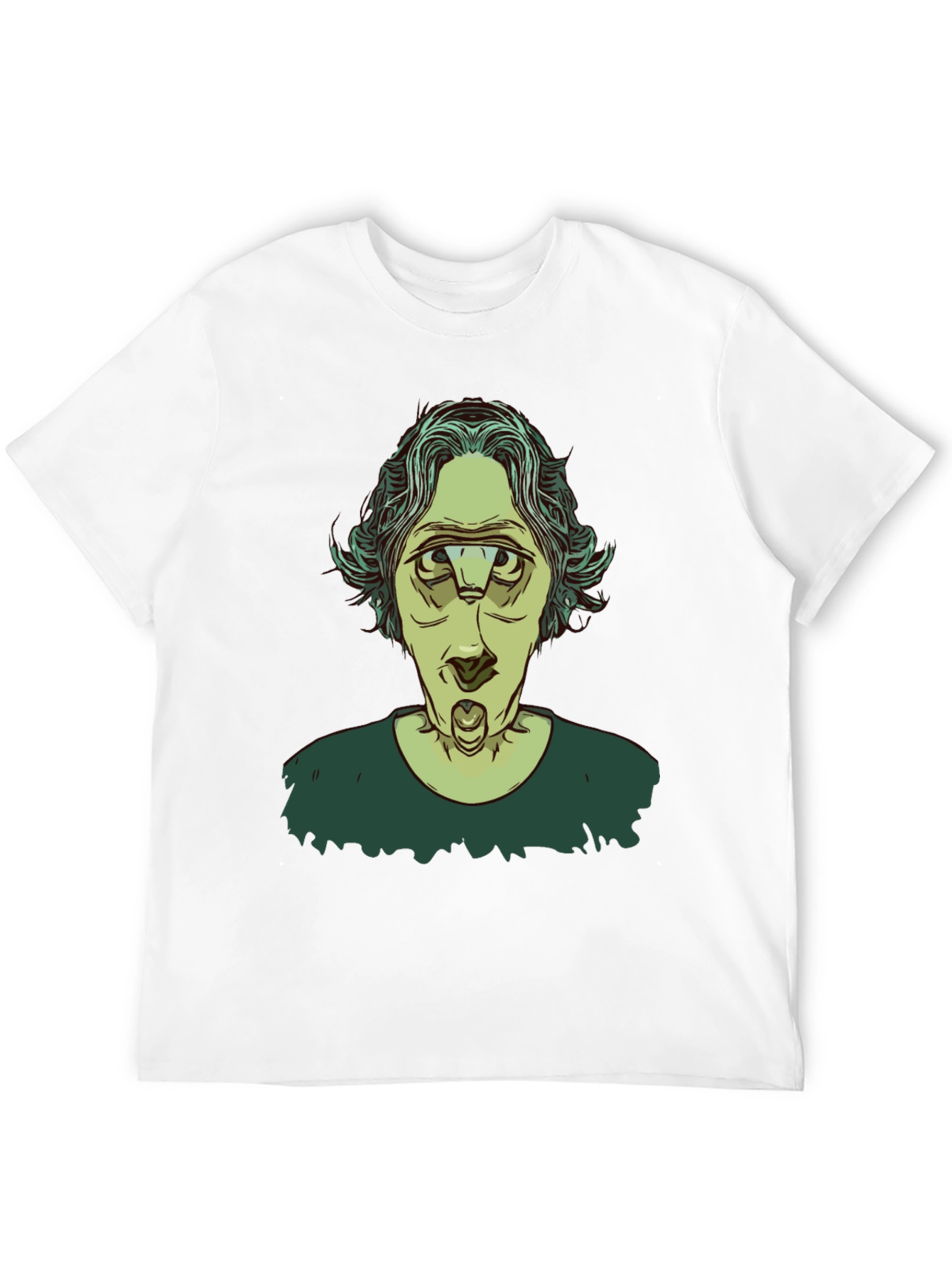 Unique Three-Eyed Character Black Graphic T-Shirt