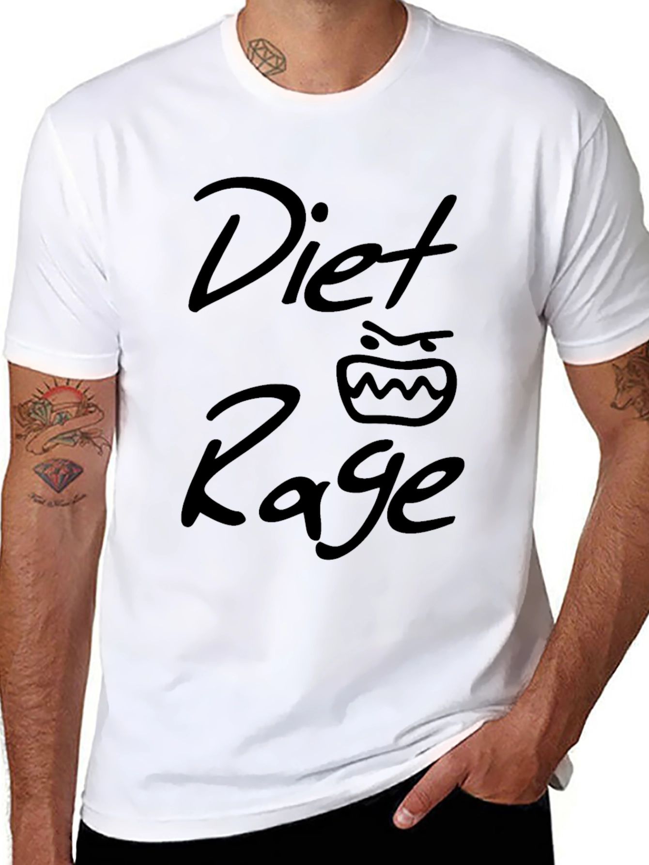 Diet Rage Graphic T-Shirt - Mens Black Tee