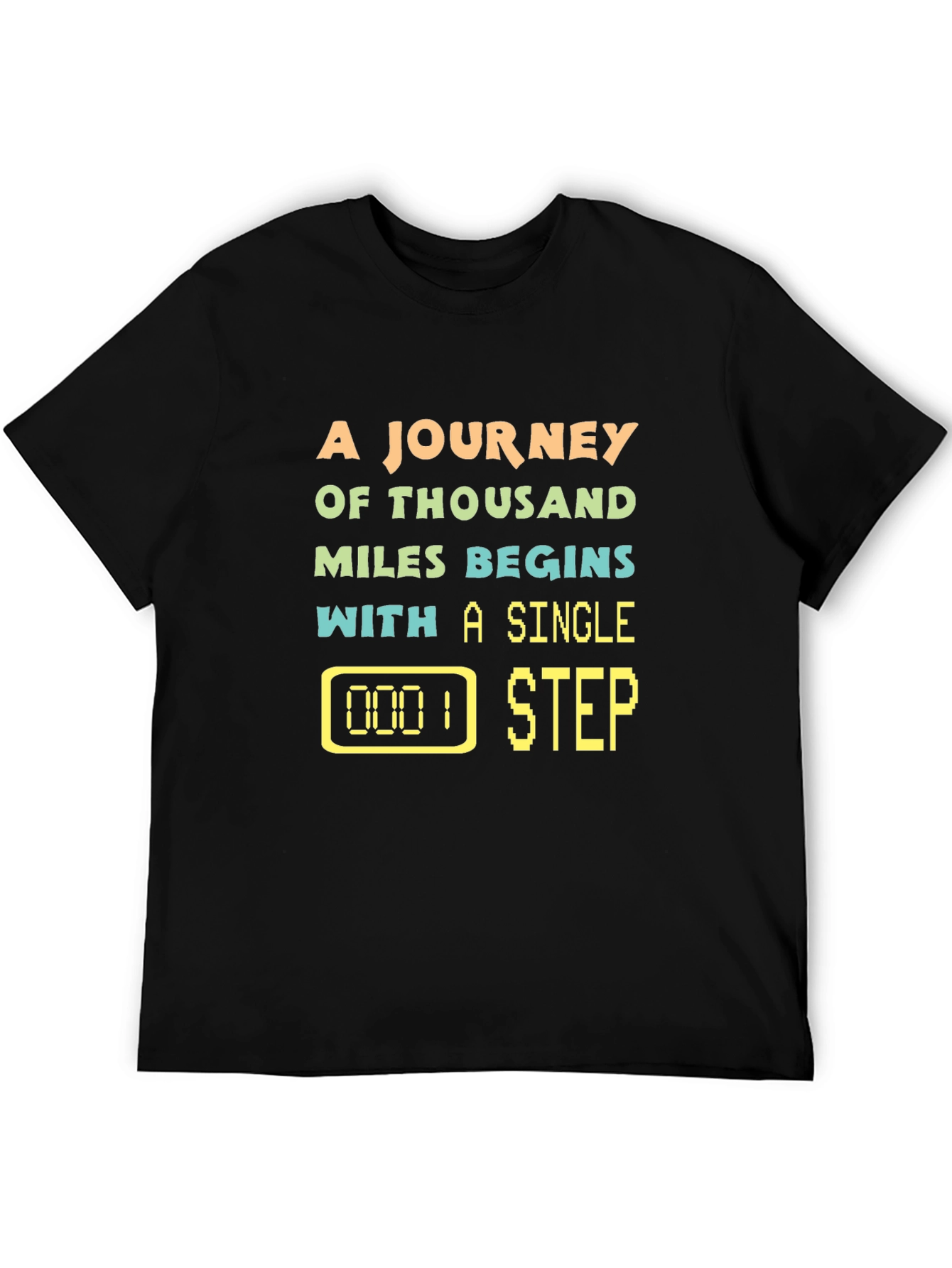 Journey of Thousand Miles Black T-Shirt