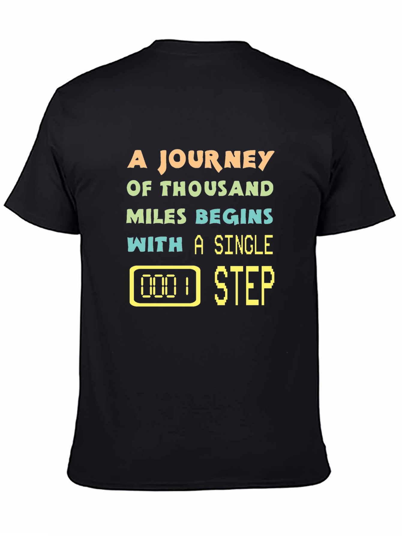 Journey of Thousand Miles Black T-Shirt