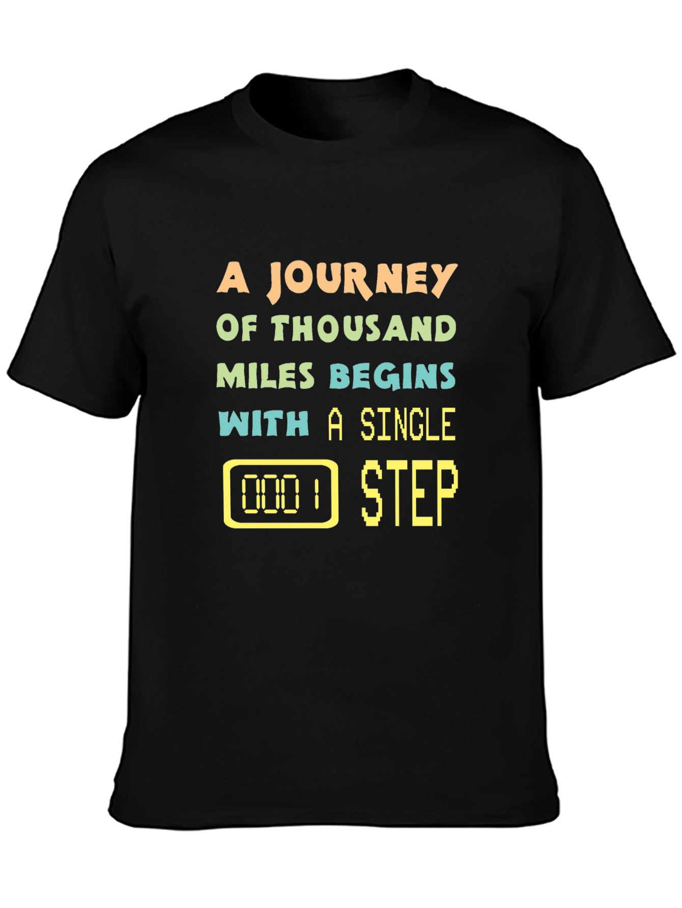 Journey of Thousand Miles Black T-Shirt