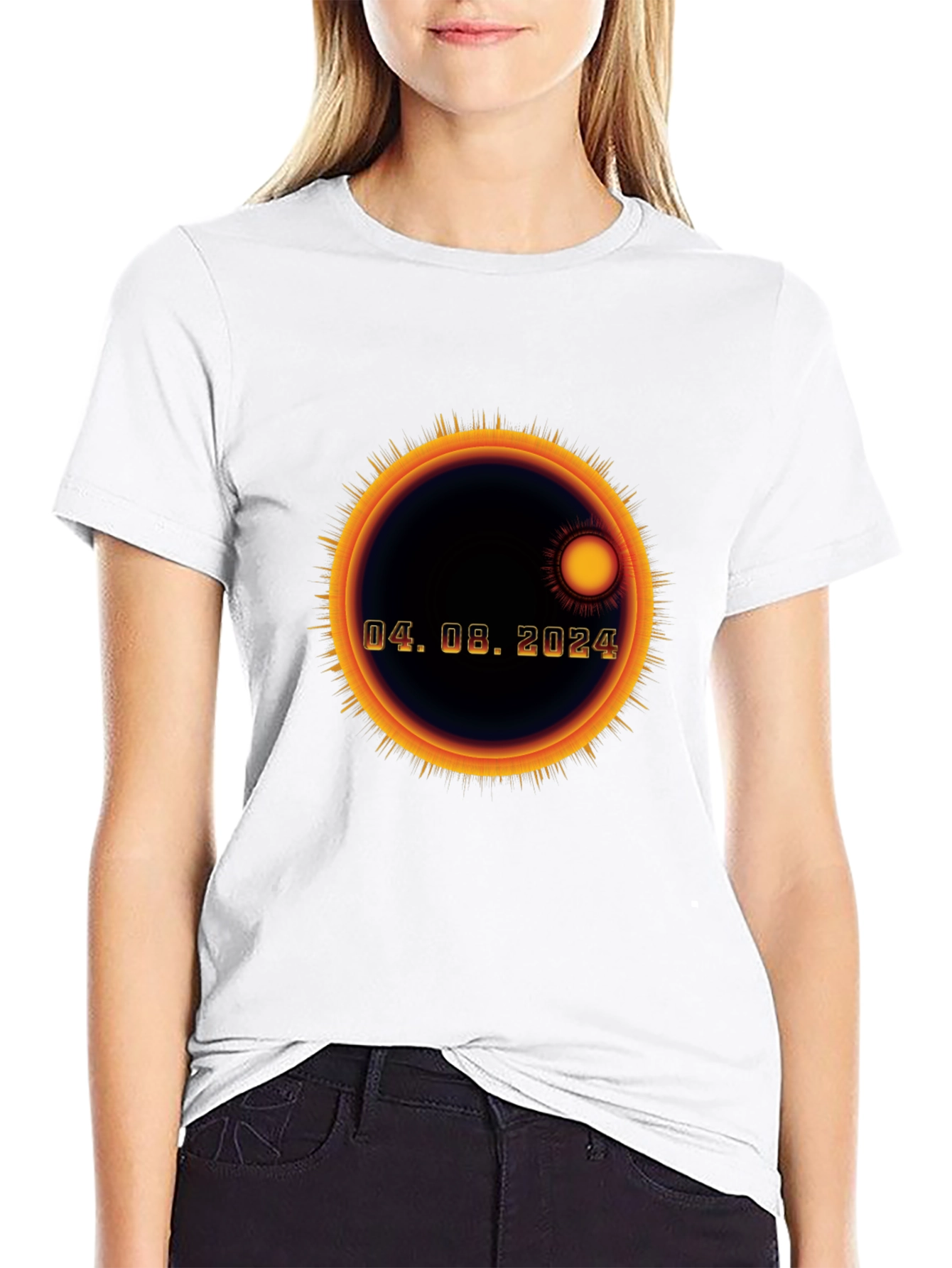 Eclipse 04.08.2024 Black T-Shirt