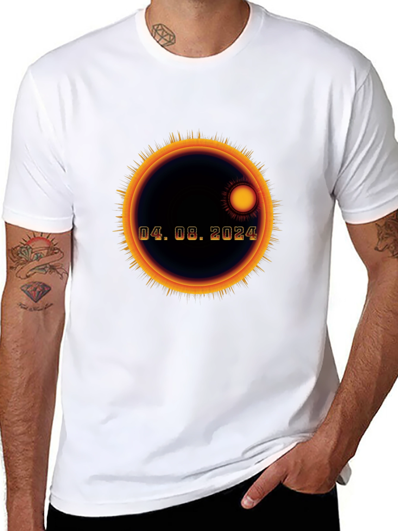 Eclipse 04.08.2024 Black T-Shirt
