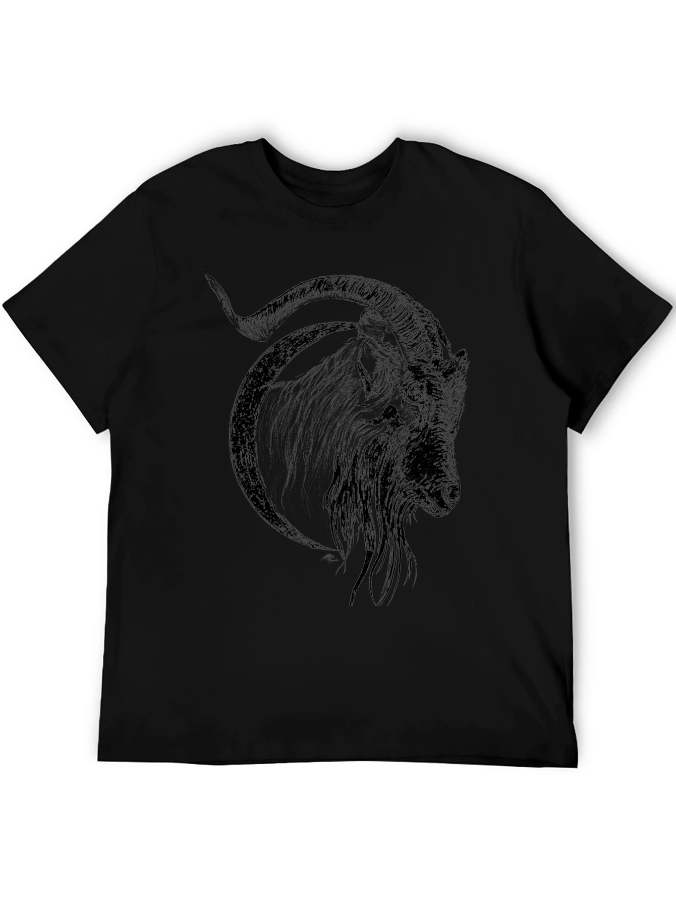 Black Goat Graphic Tee - Mens Casual T-Shirt