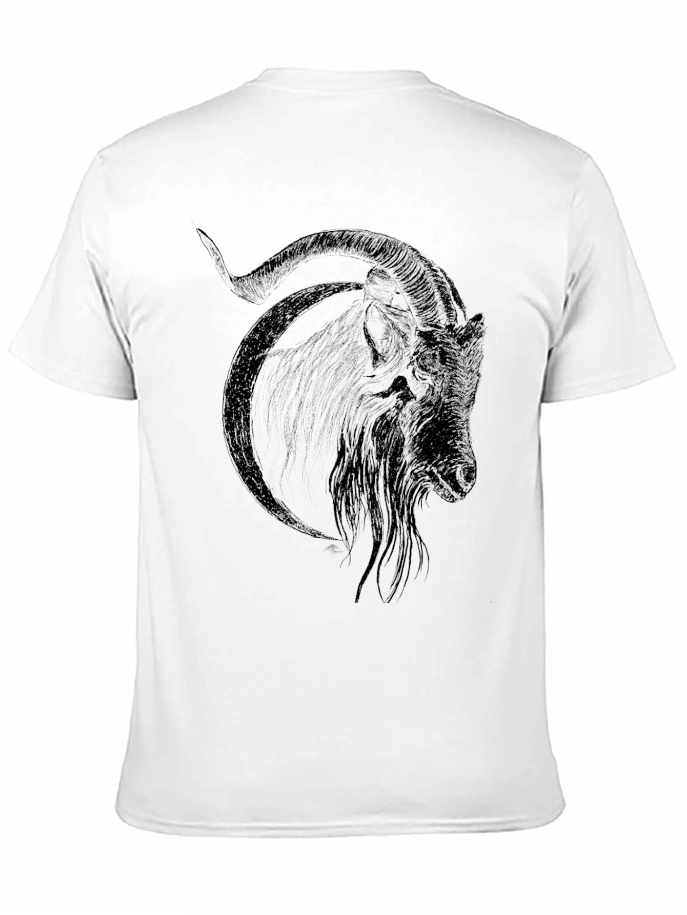 Black Goat Graphic Tee - Mens Casual T-Shirt