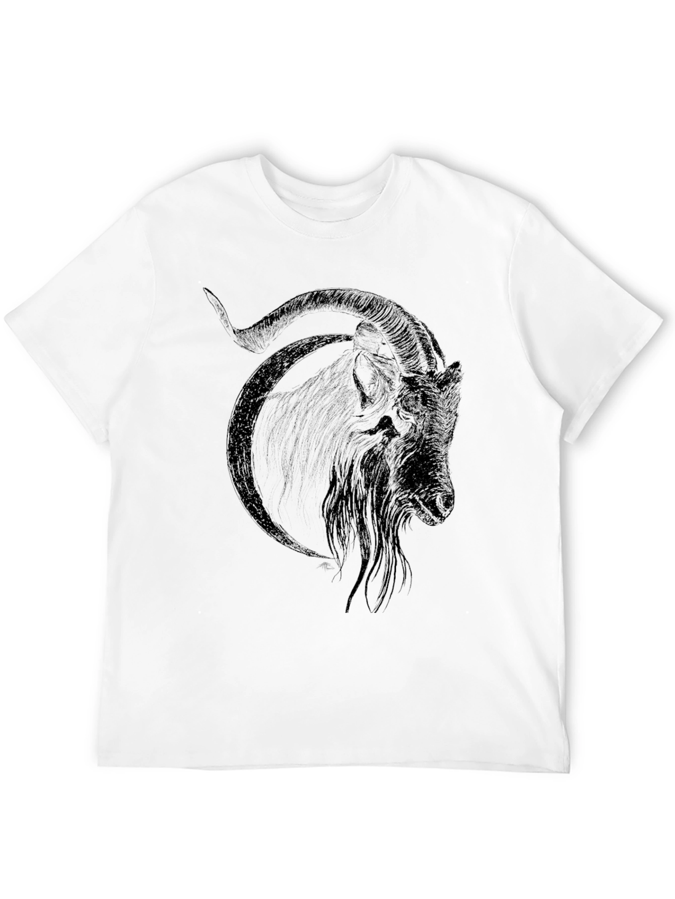 Black Goat Graphic Tee - Mens Casual T-Shirt