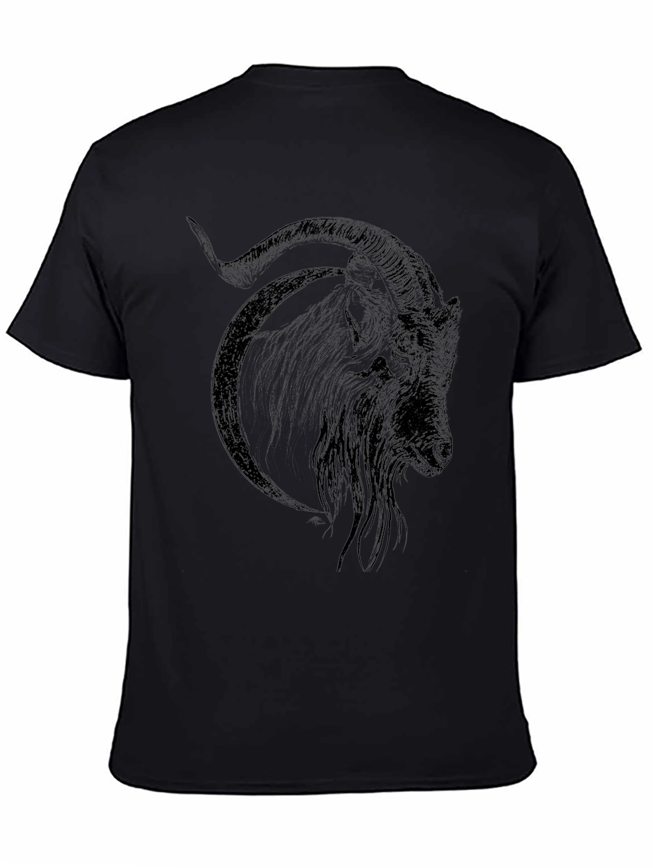 Black Goat Graphic Tee - Mens Casual T-Shirt