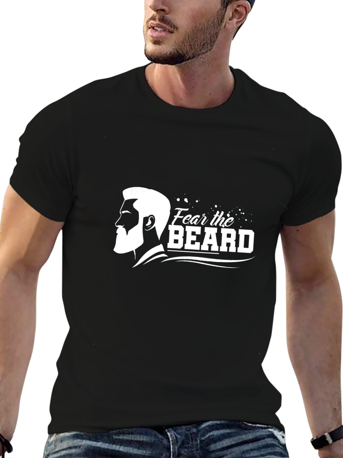 Fear the Beard Graphic T-Shirt - Black