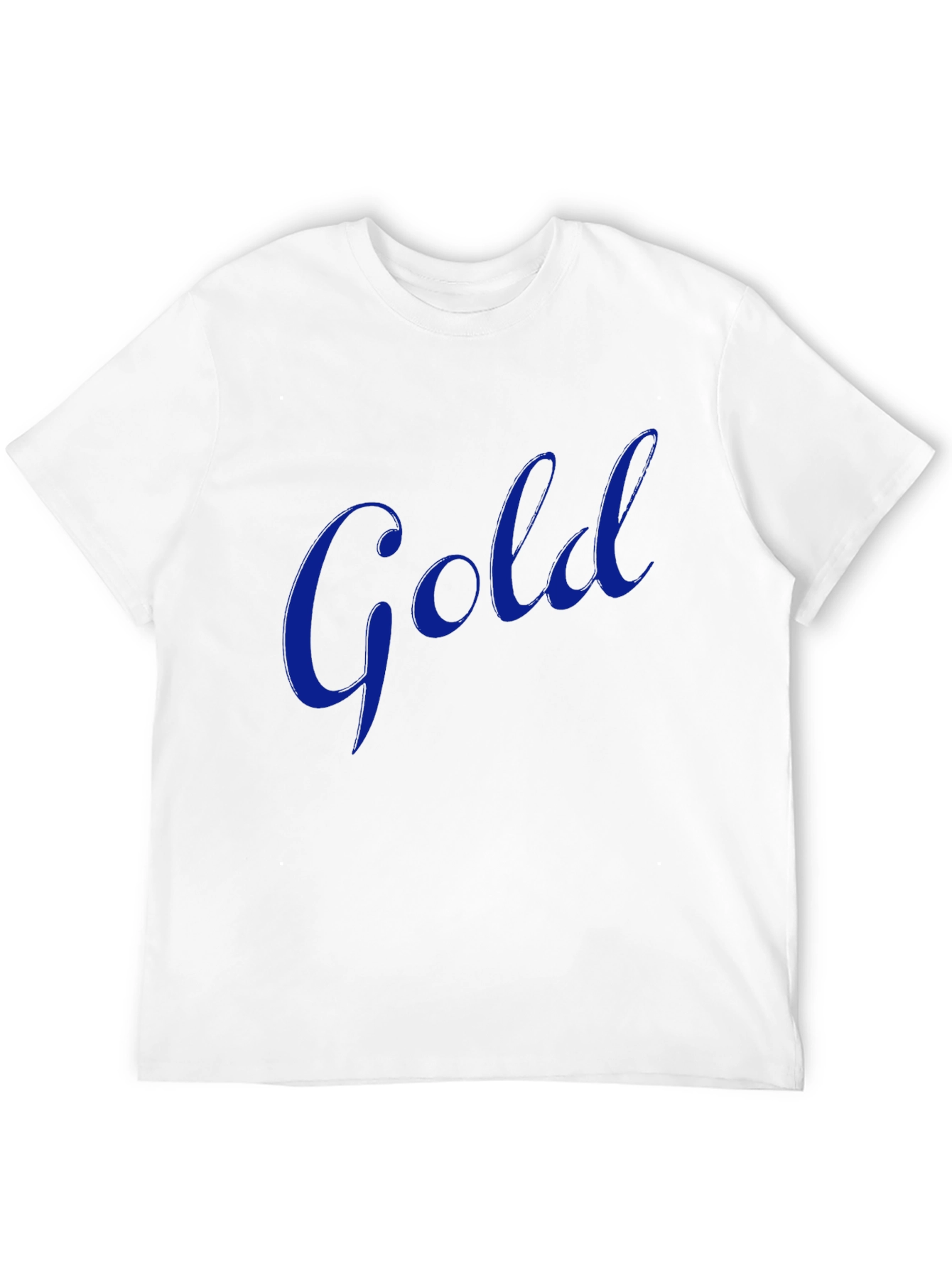 Mens Black T-Shirt with Blue Gold Graphic