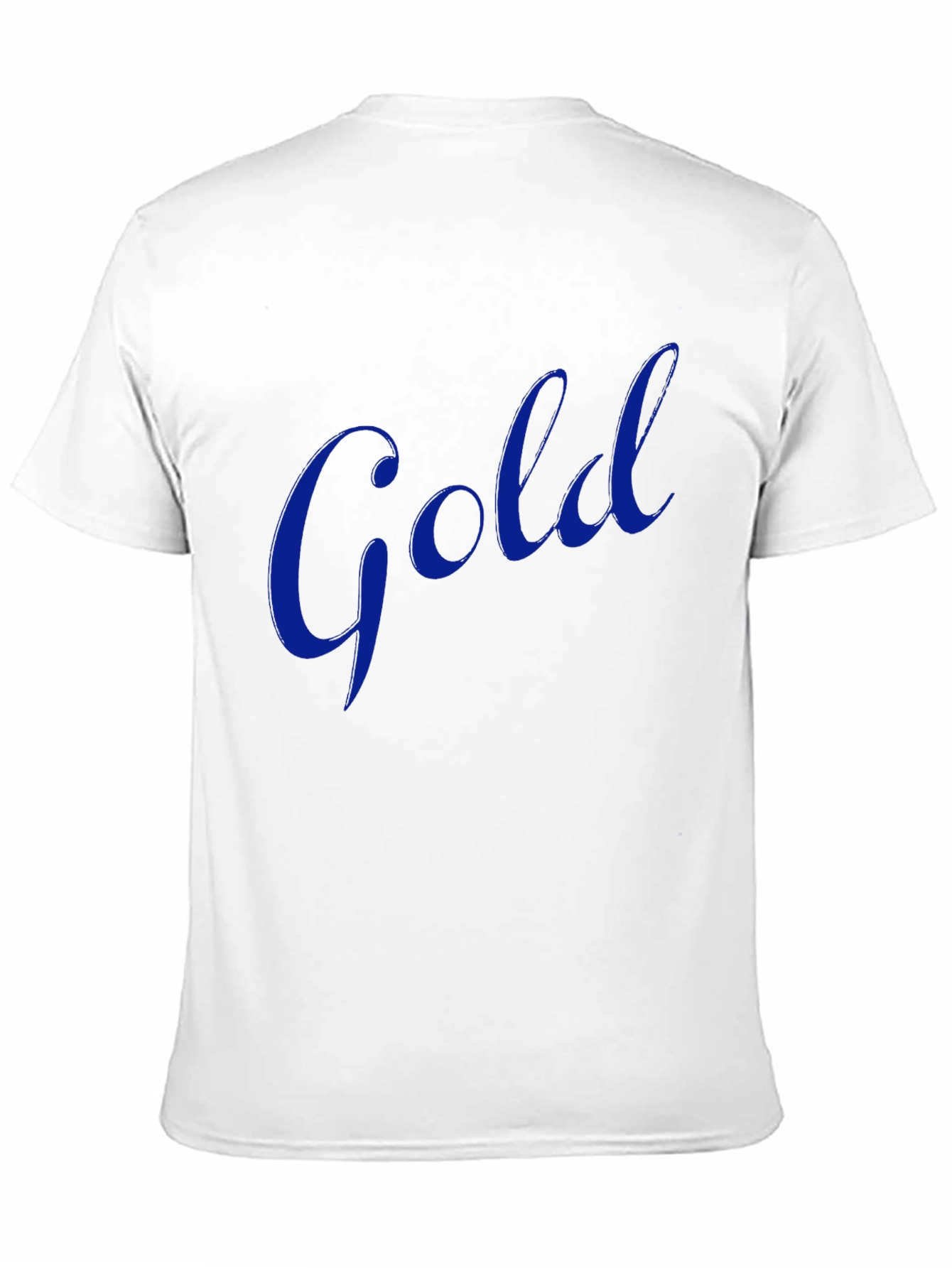 Mens Black T-Shirt with Blue Gold Graphic