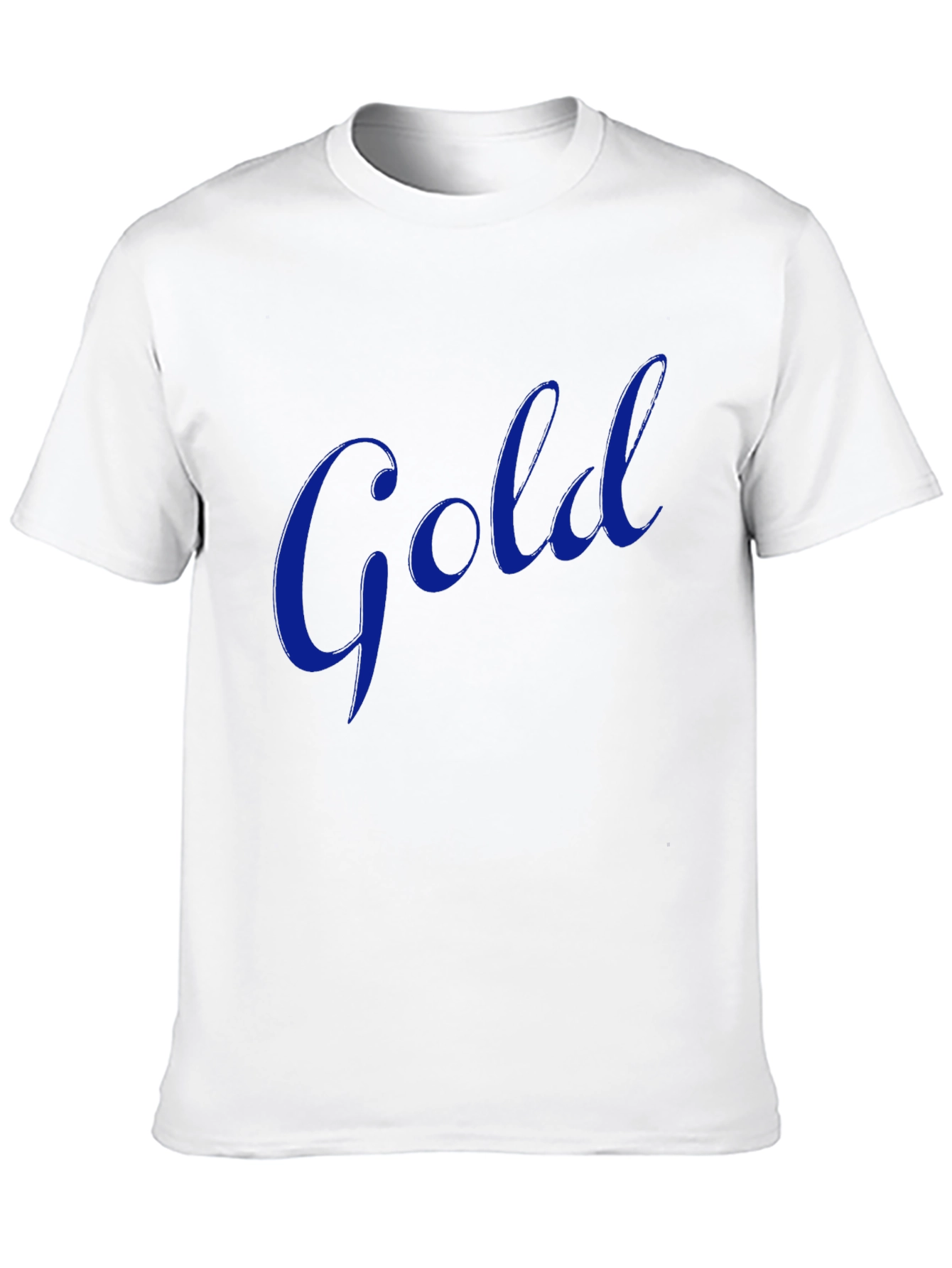 Mens Black T-Shirt with Blue Gold Graphic
