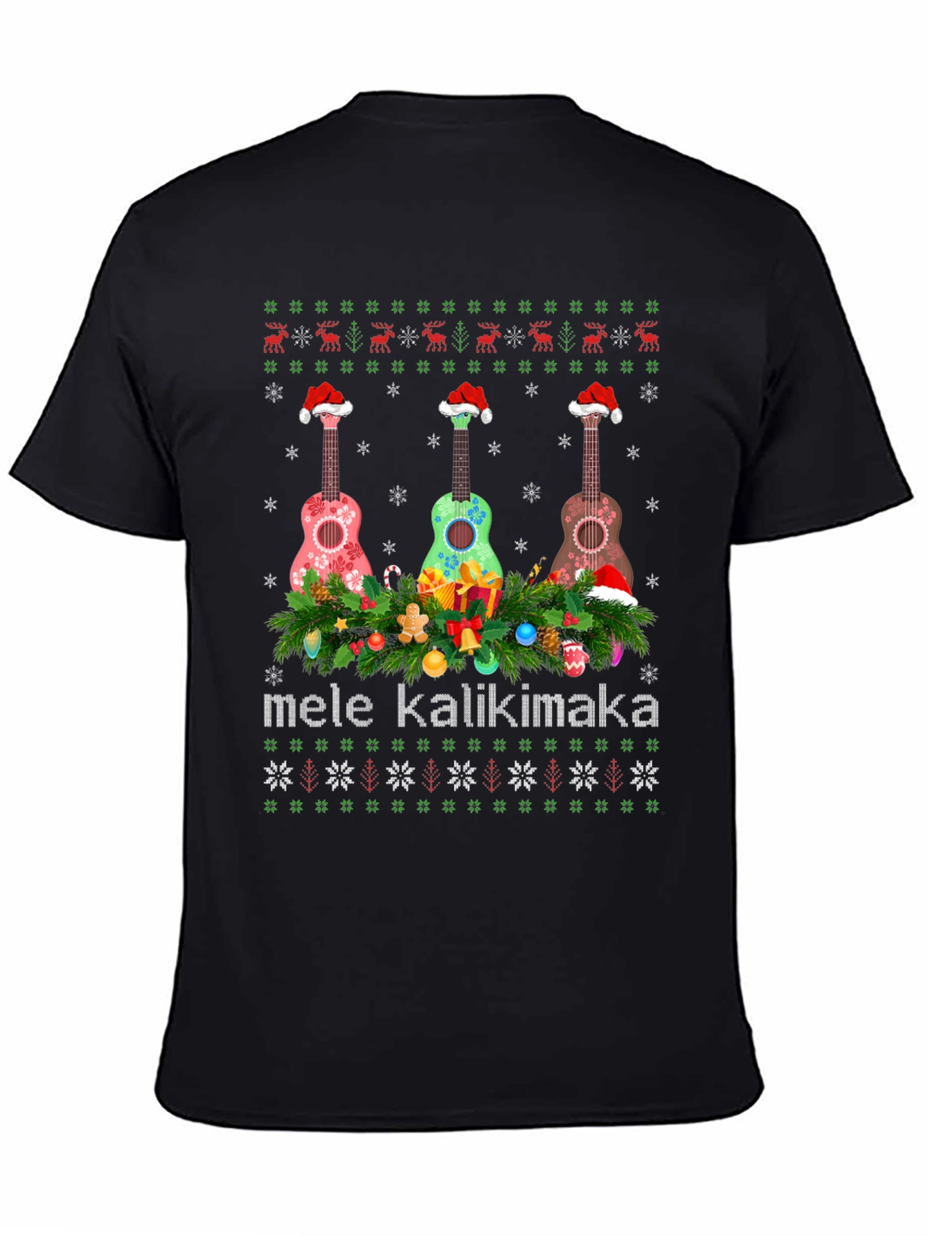 Mele Kalikimaka Ukulele Christmas T-Shirt