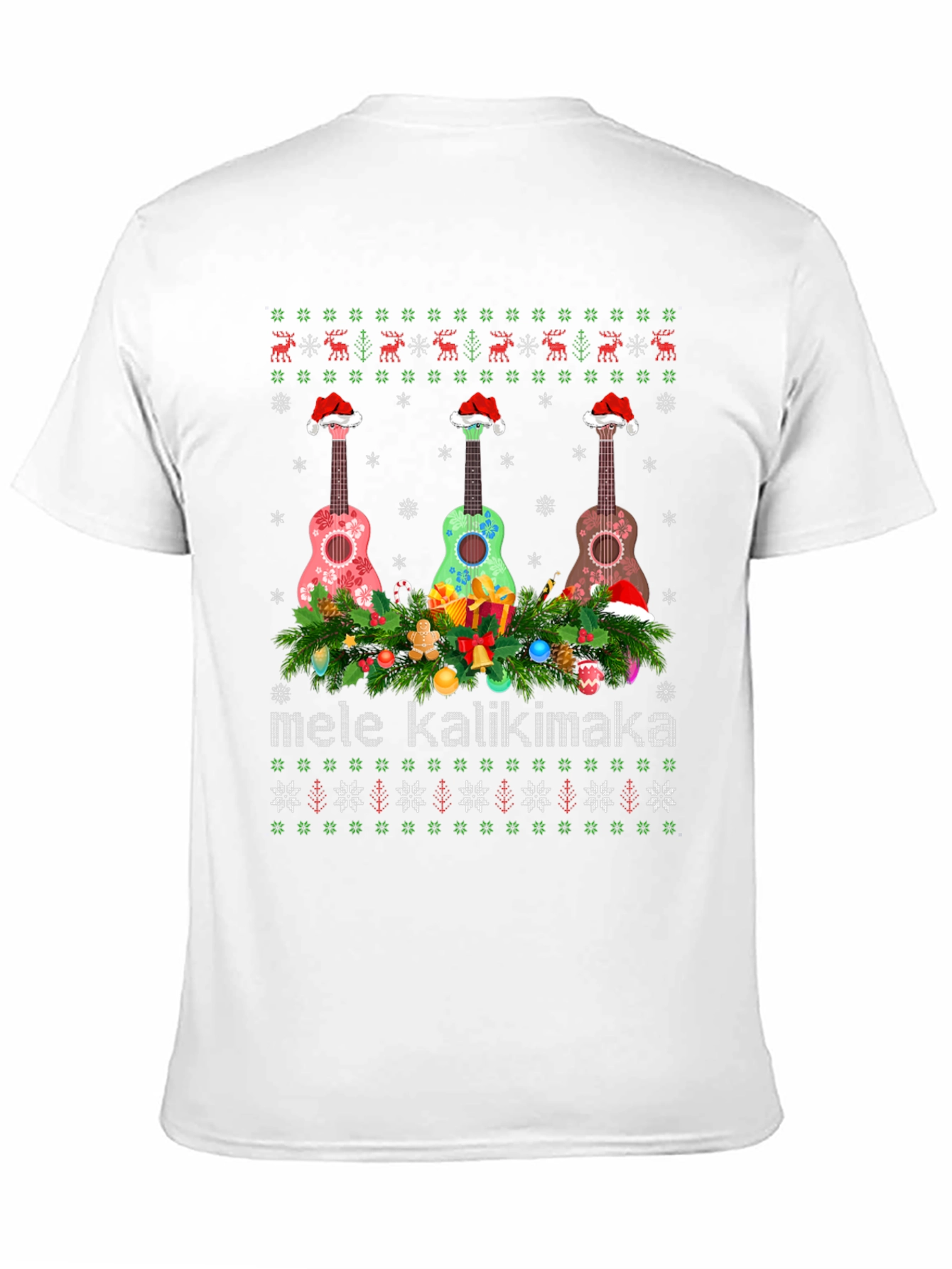 Mele Kalikimaka Ukulele Christmas T-Shirt