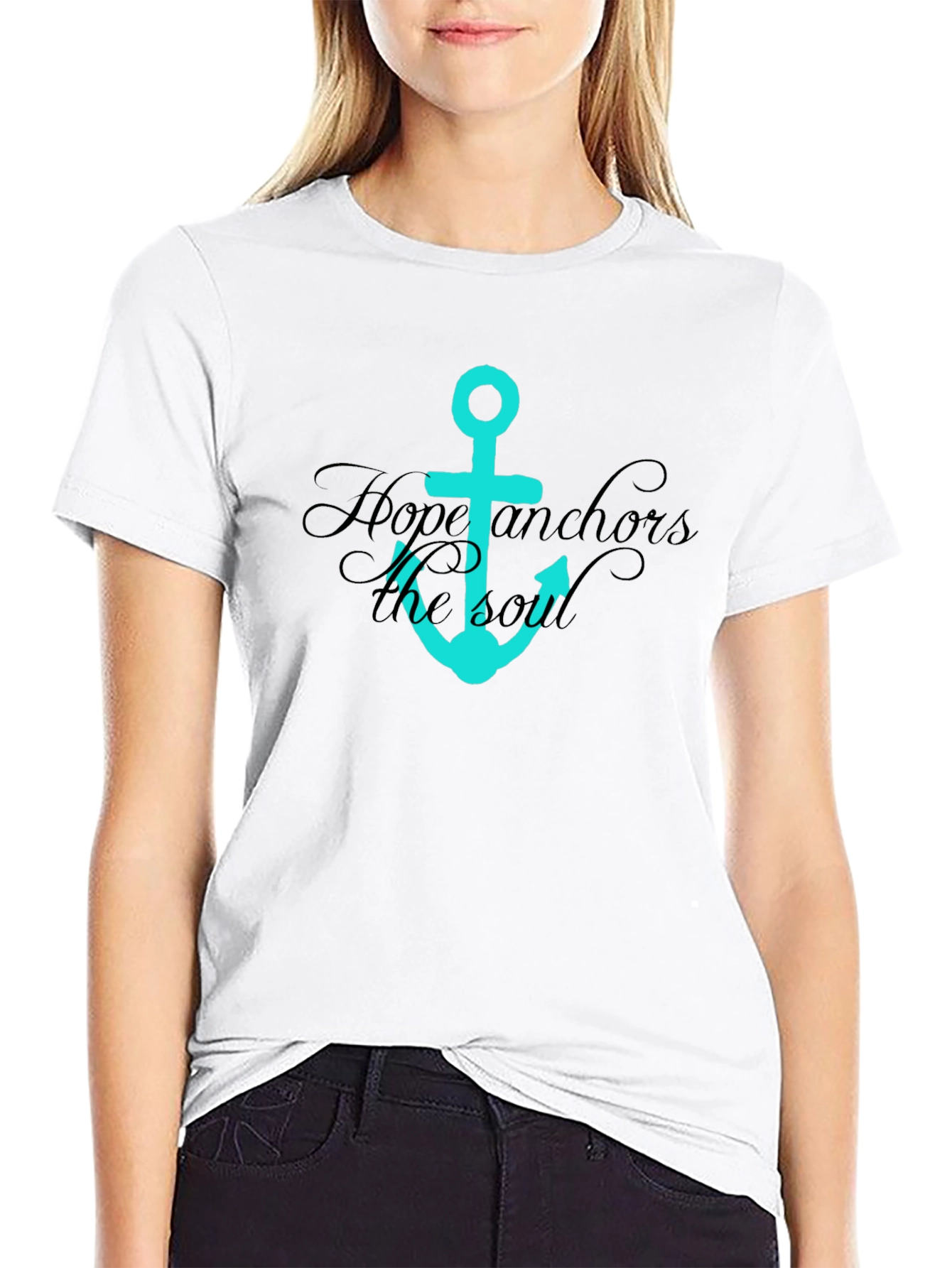 Hope Anchors the Soul Graphic Tee - Black
