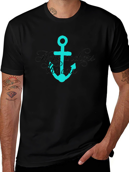 Hope Anchors the Soul Graphic Tee - Black