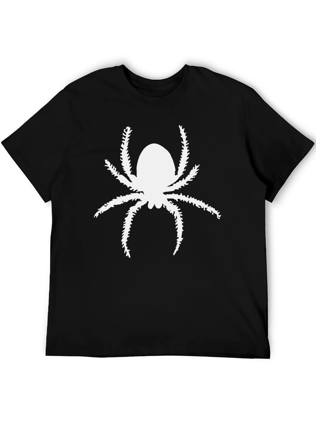 Spider Graphic Print Black Tee Shirt