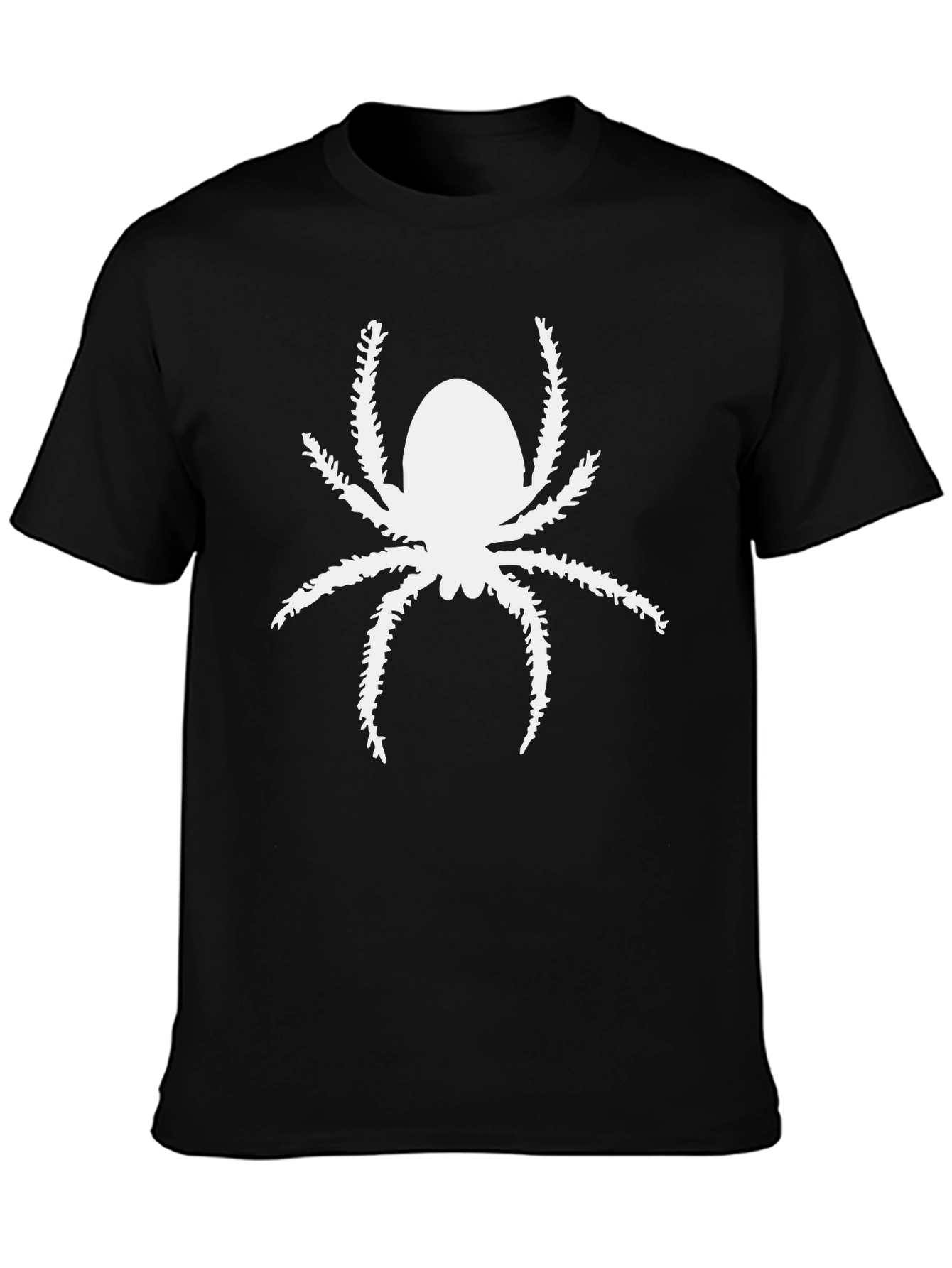 Spider Graphic Print Black Tee Shirt