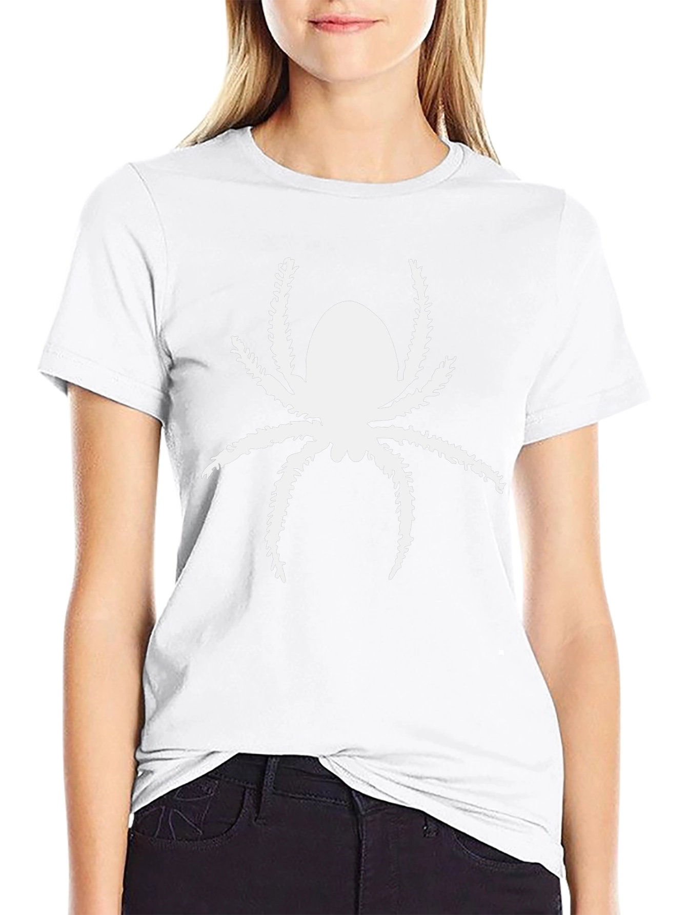 Spider Graphic Print Black Tee Shirt