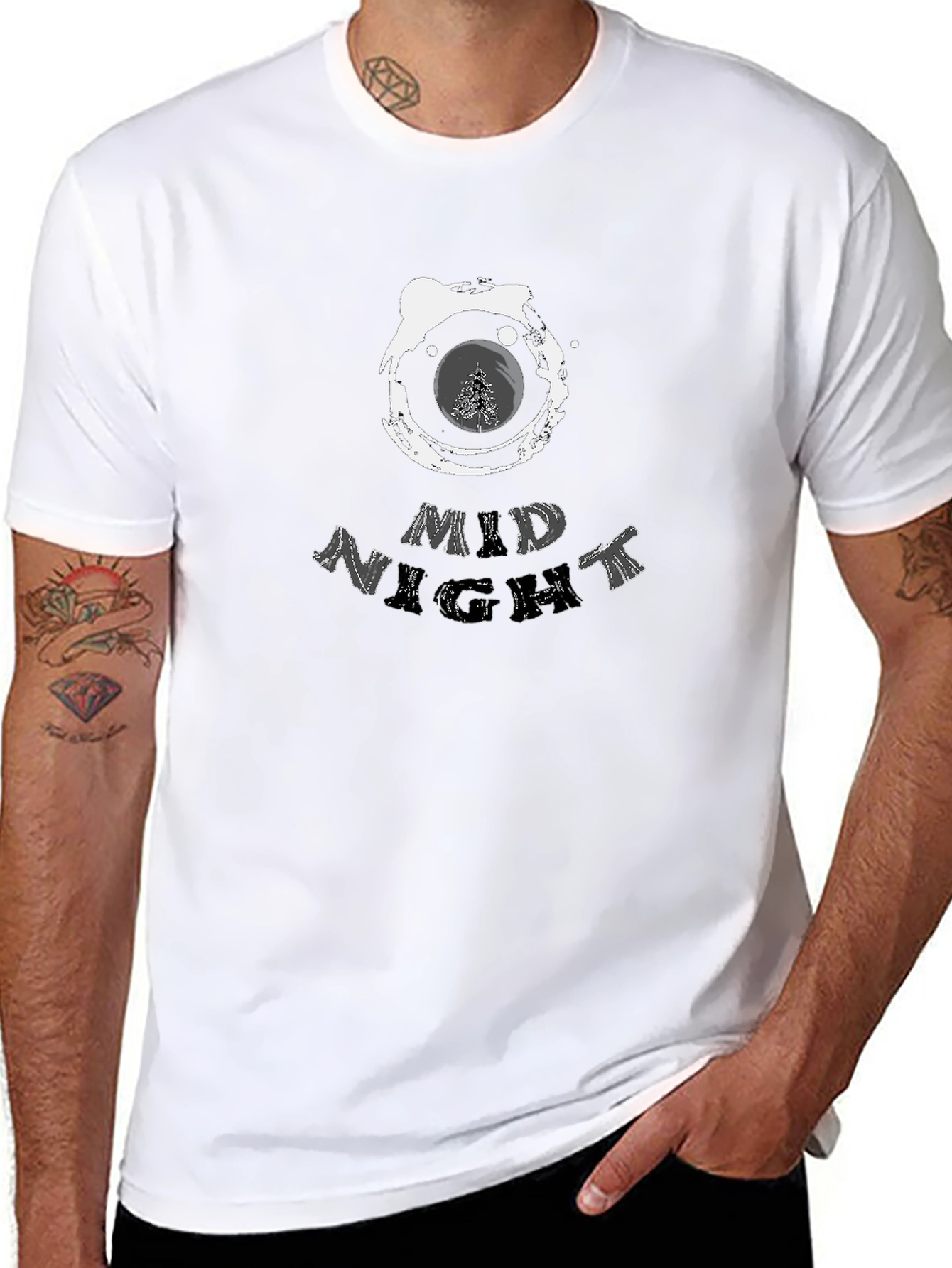 Midnight Scene Graphic Tee - Black