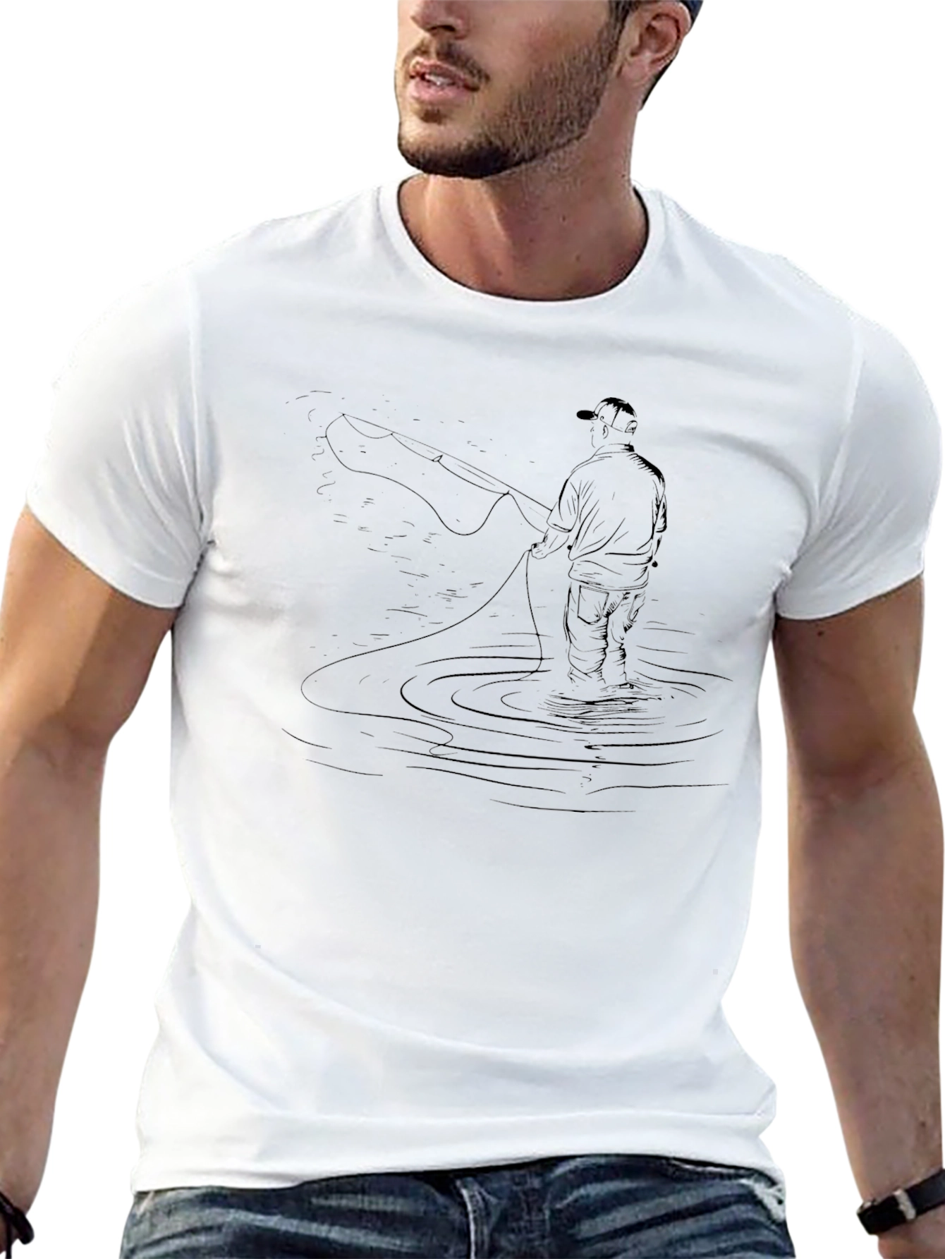 Fisherman Graphic T-Shirt - Perfect for Anglers