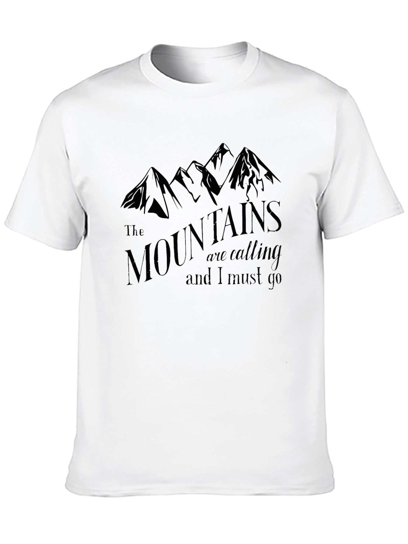 Mountains Are Calling Black T-Shirt