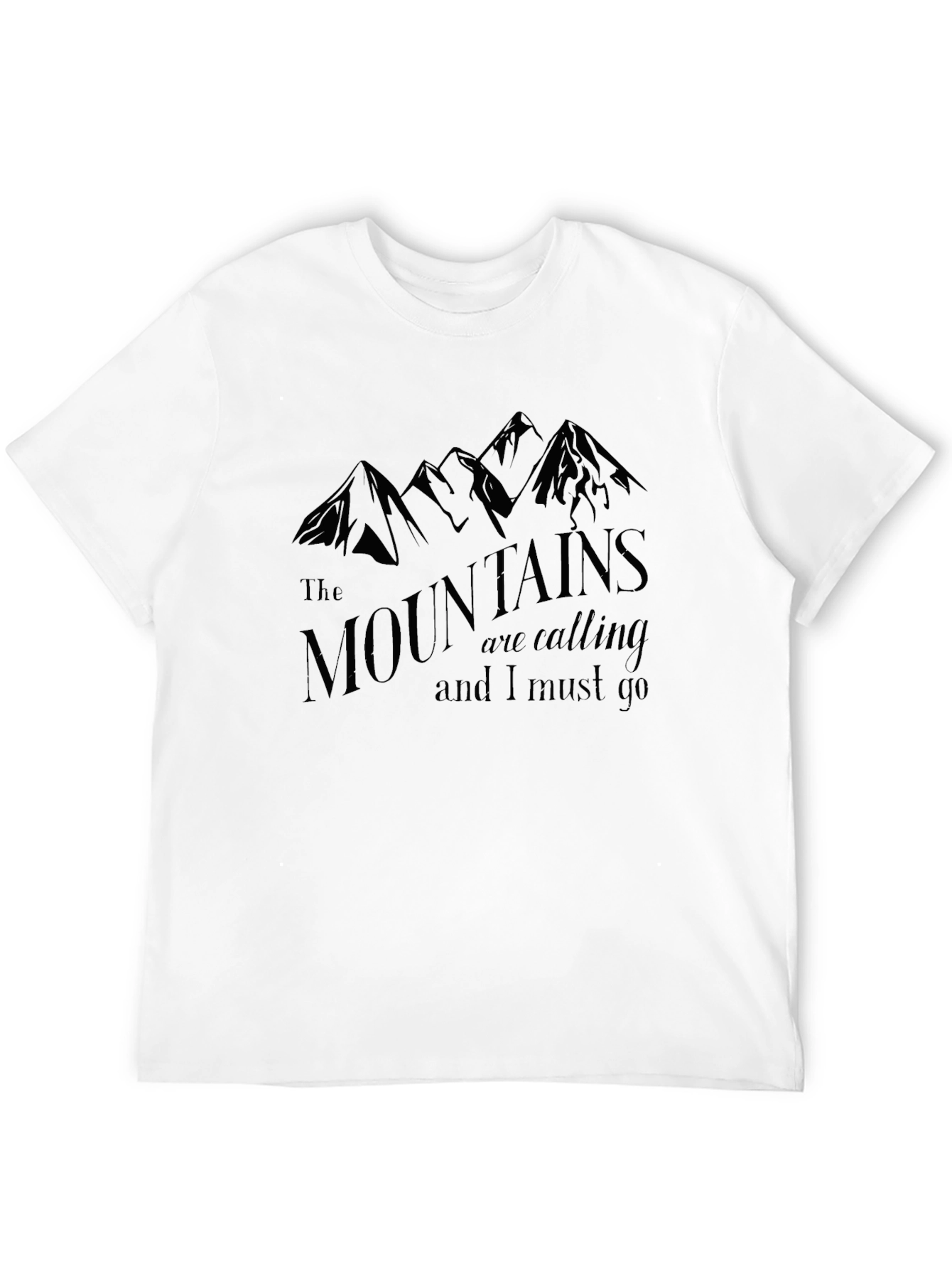 Mountains Are Calling Black T-Shirt