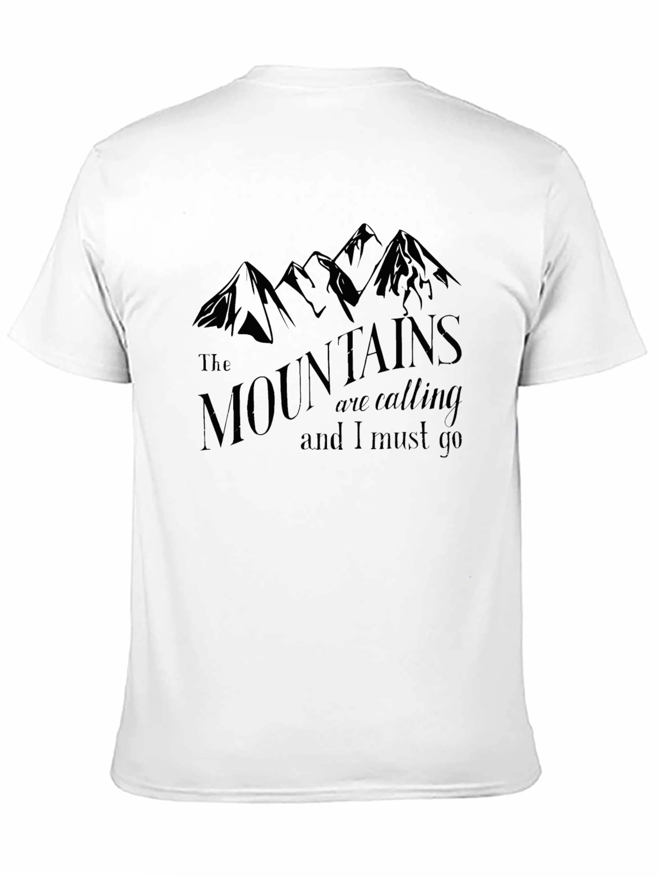 Mountains Are Calling Black T-Shirt