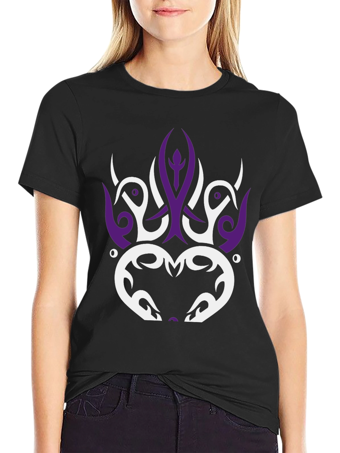 Tribal Design Black T-Shirt