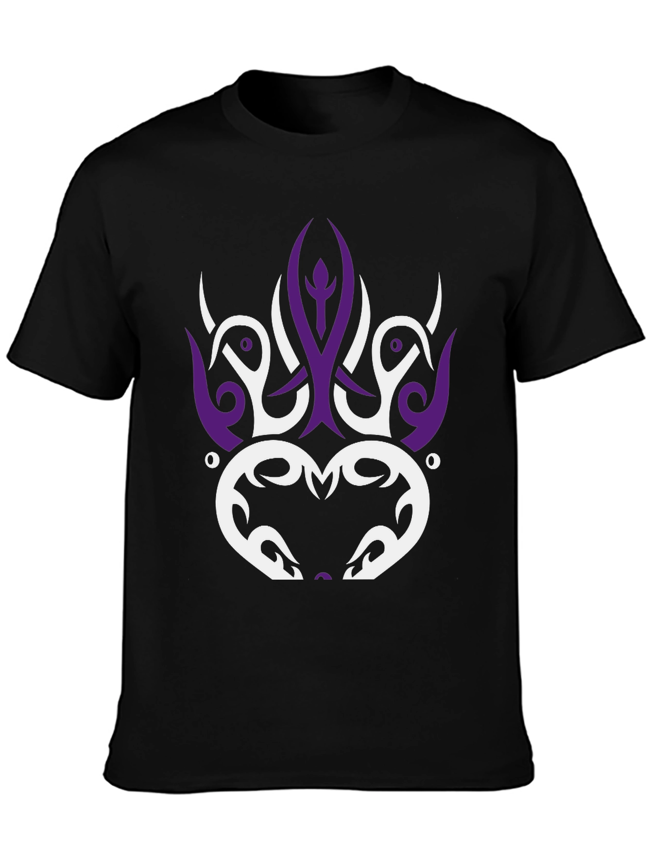 Tribal Design Black T-Shirt