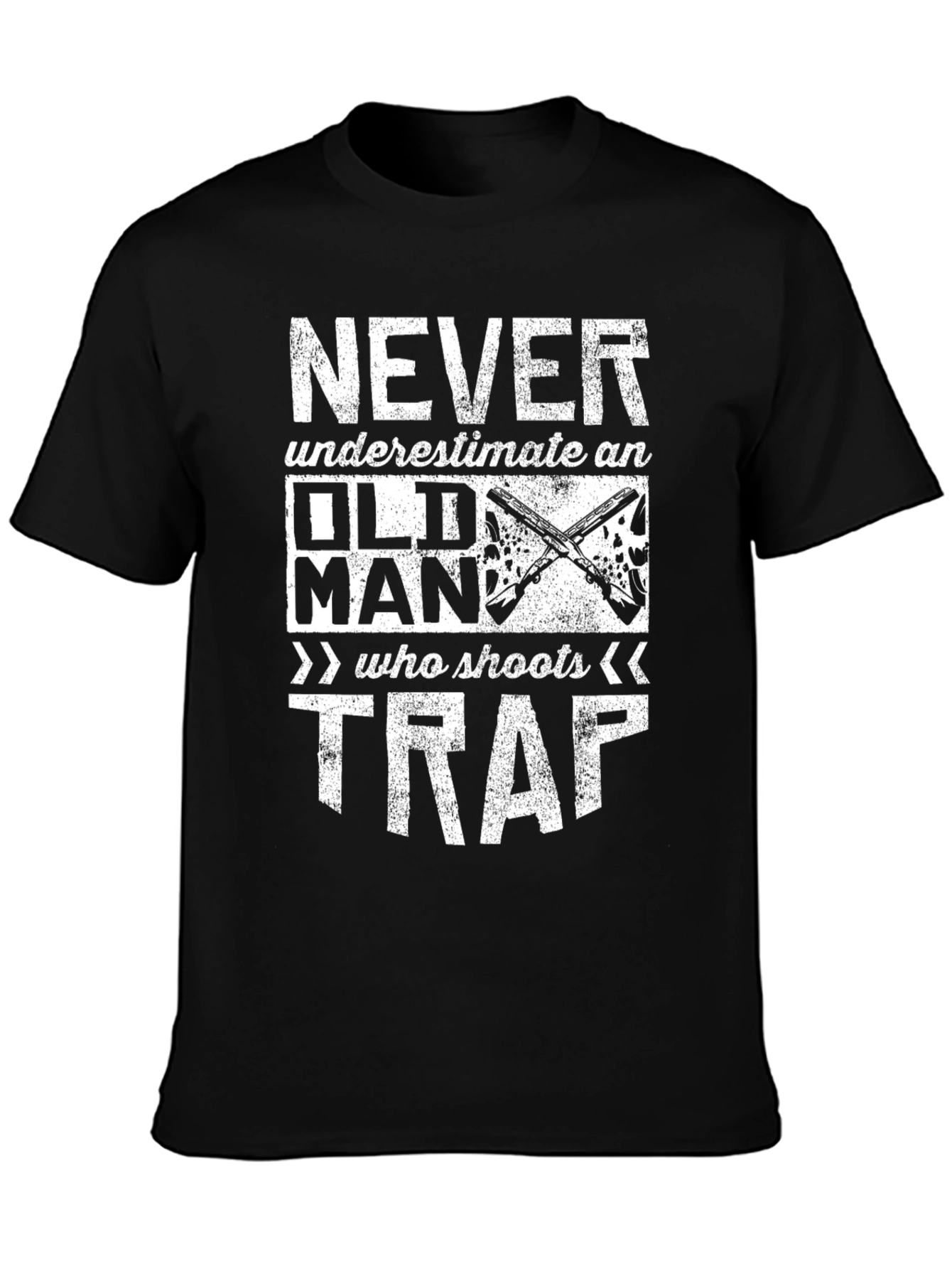 Never Underestimate Old Man Trap Shooting T-Shirt