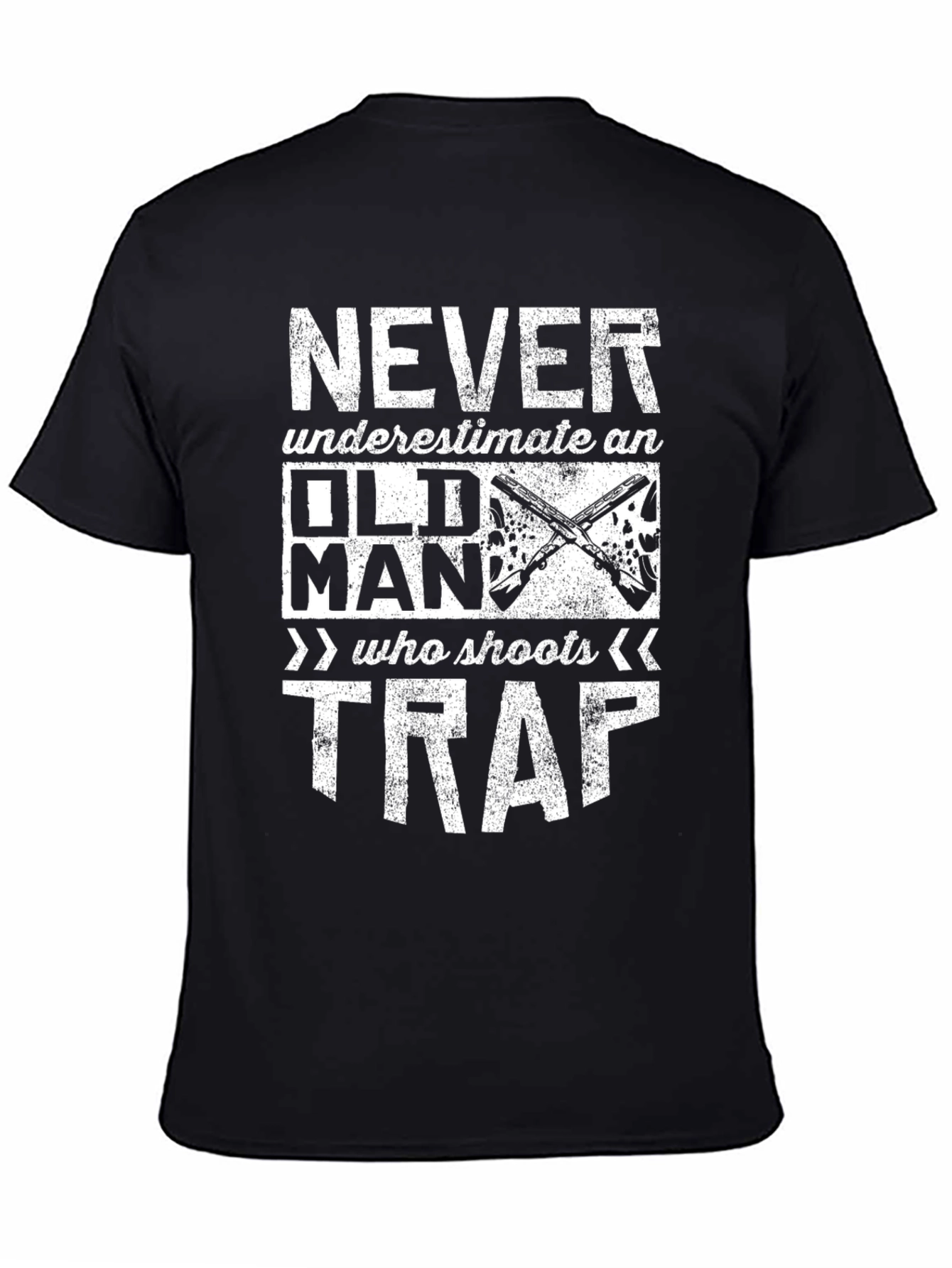 Never Underestimate Old Man Trap Shooting T-Shirt