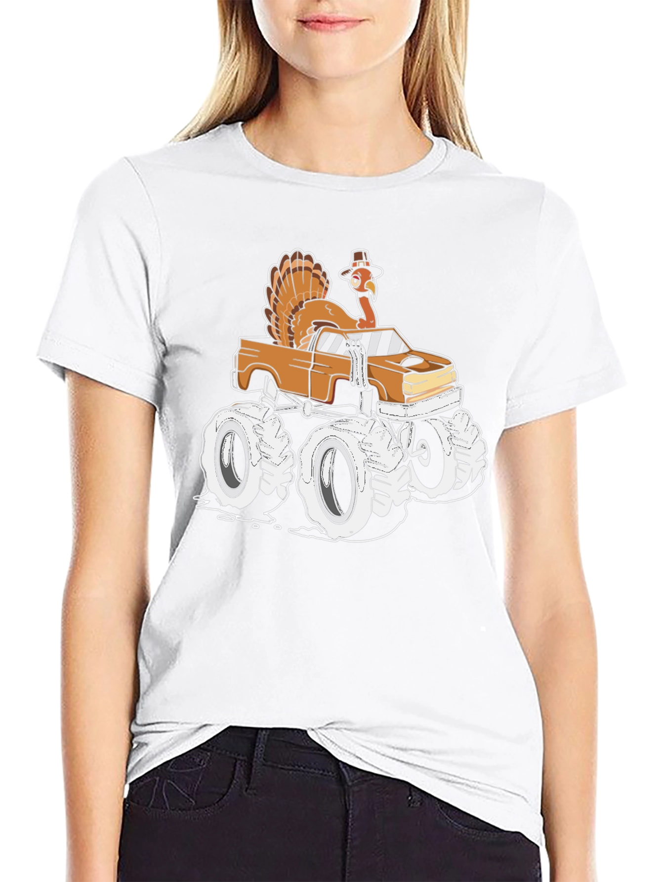 Turkey Monster Truck T-Shirt - Thanksgiving Fun