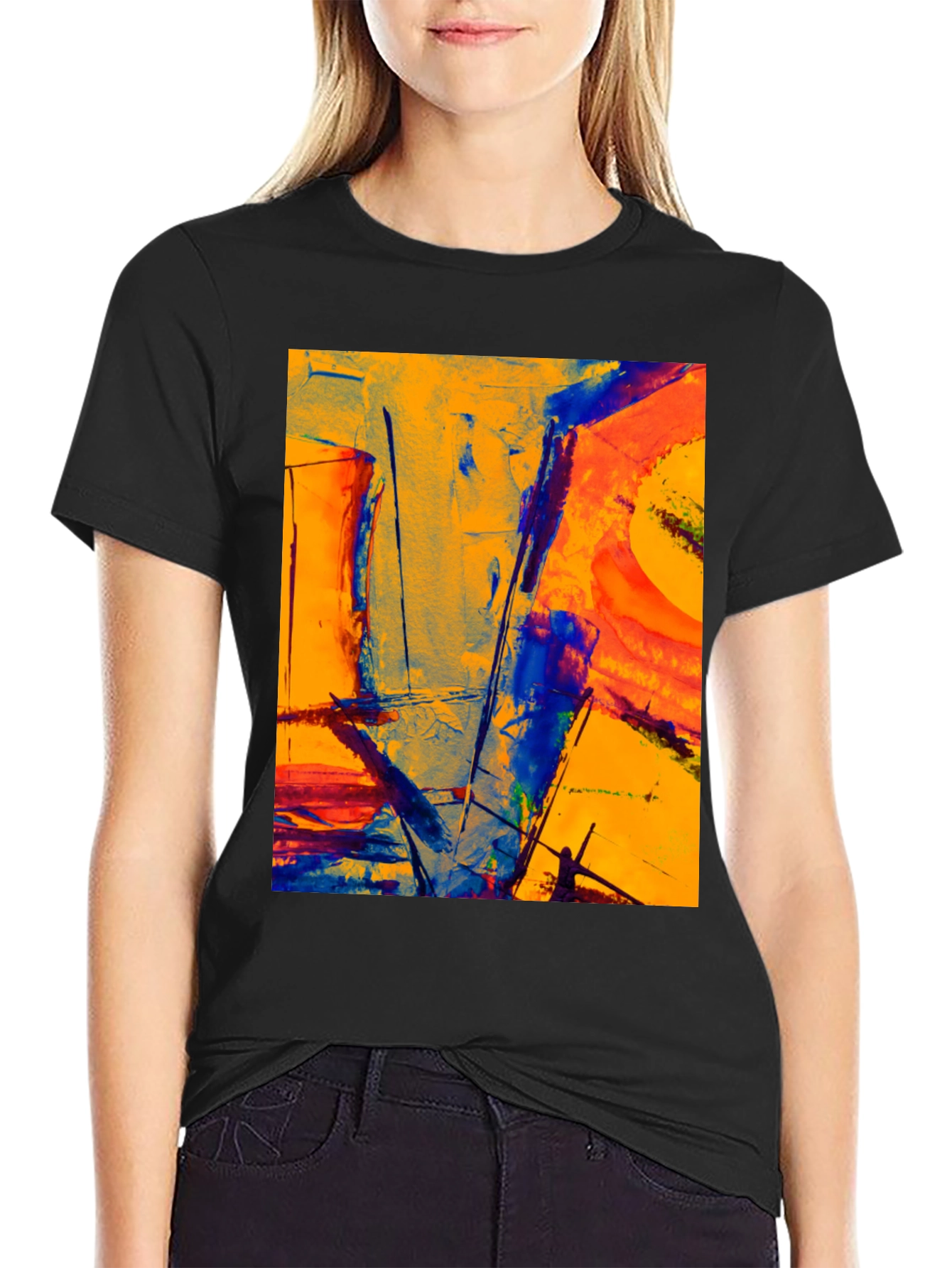 Abstract Art Graphic Tee - Modern Style
