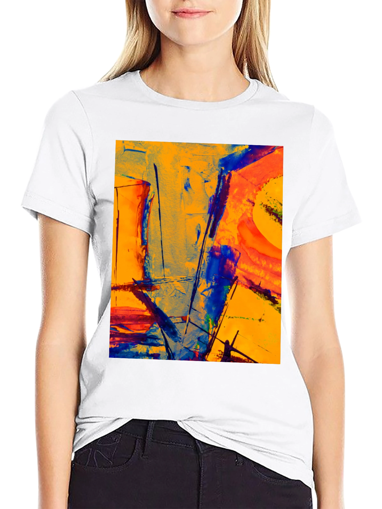 Abstract Art Graphic Tee - Modern Style