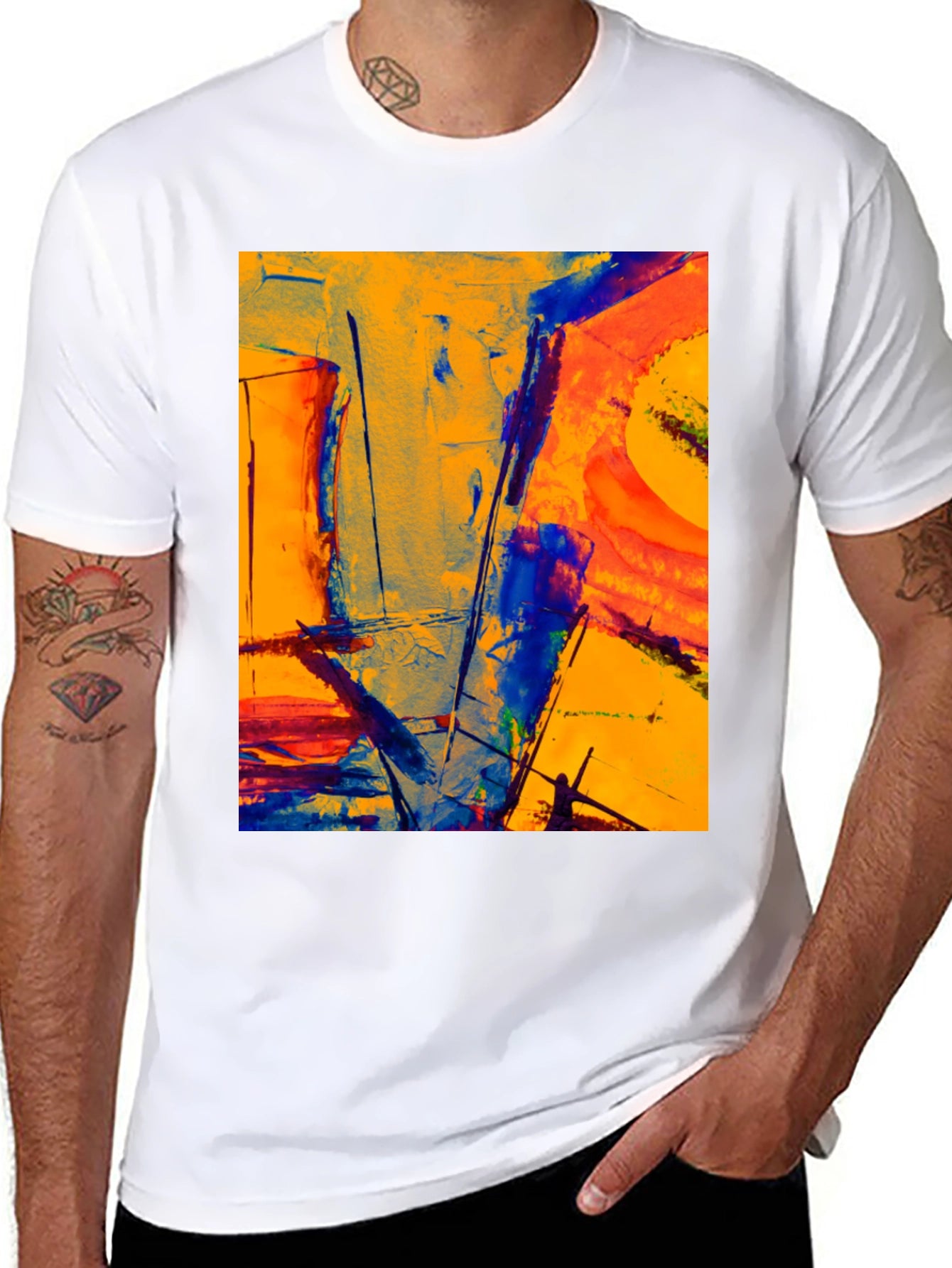 Abstract Art Graphic Tee - Modern Style
