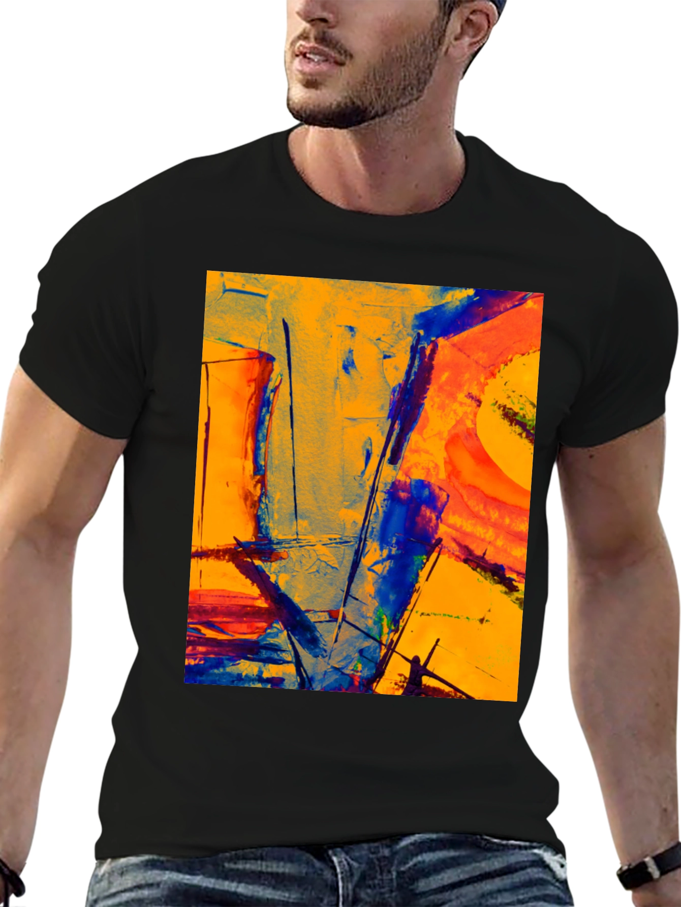 Abstract Art Graphic Tee - Modern Style