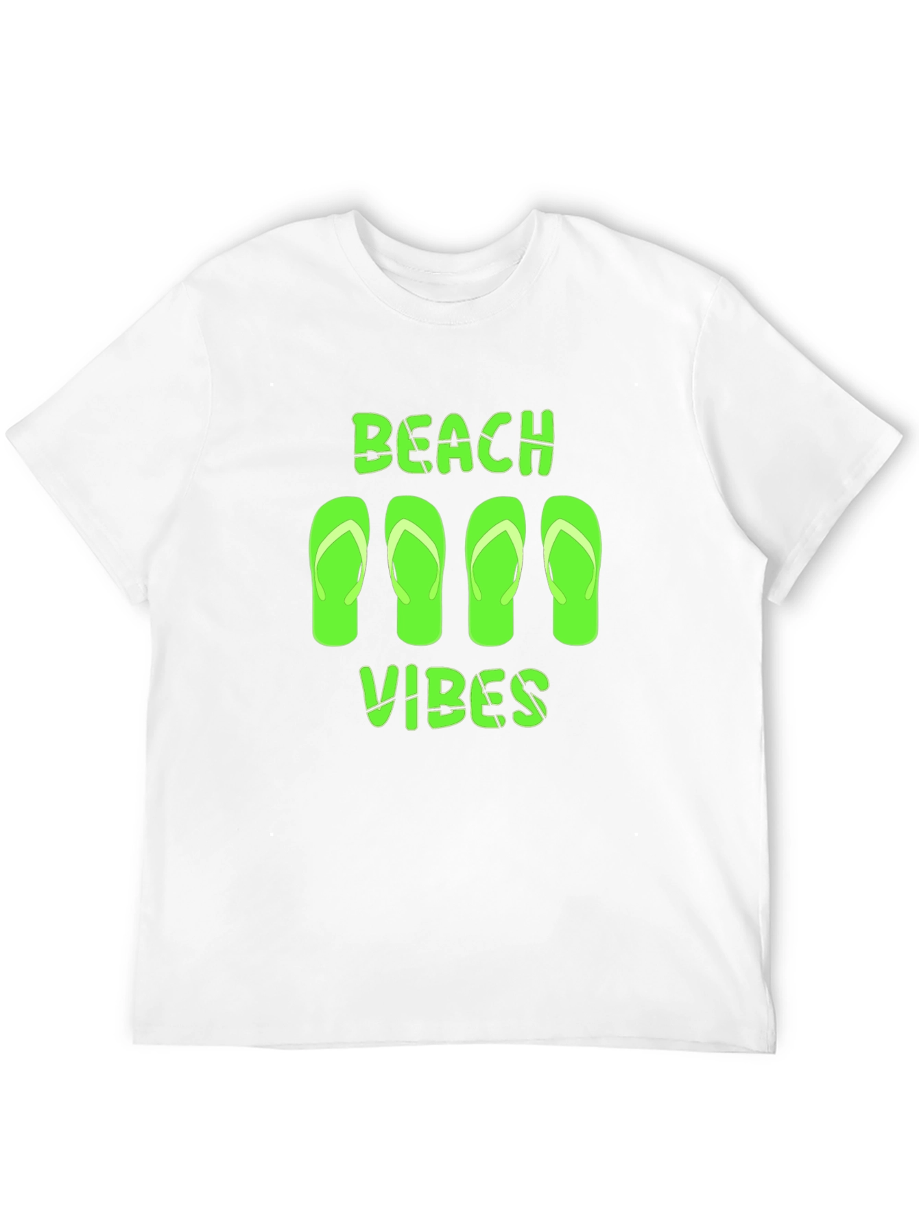 Beach Vibes Graphic Tee - Black Casual T-Shirt