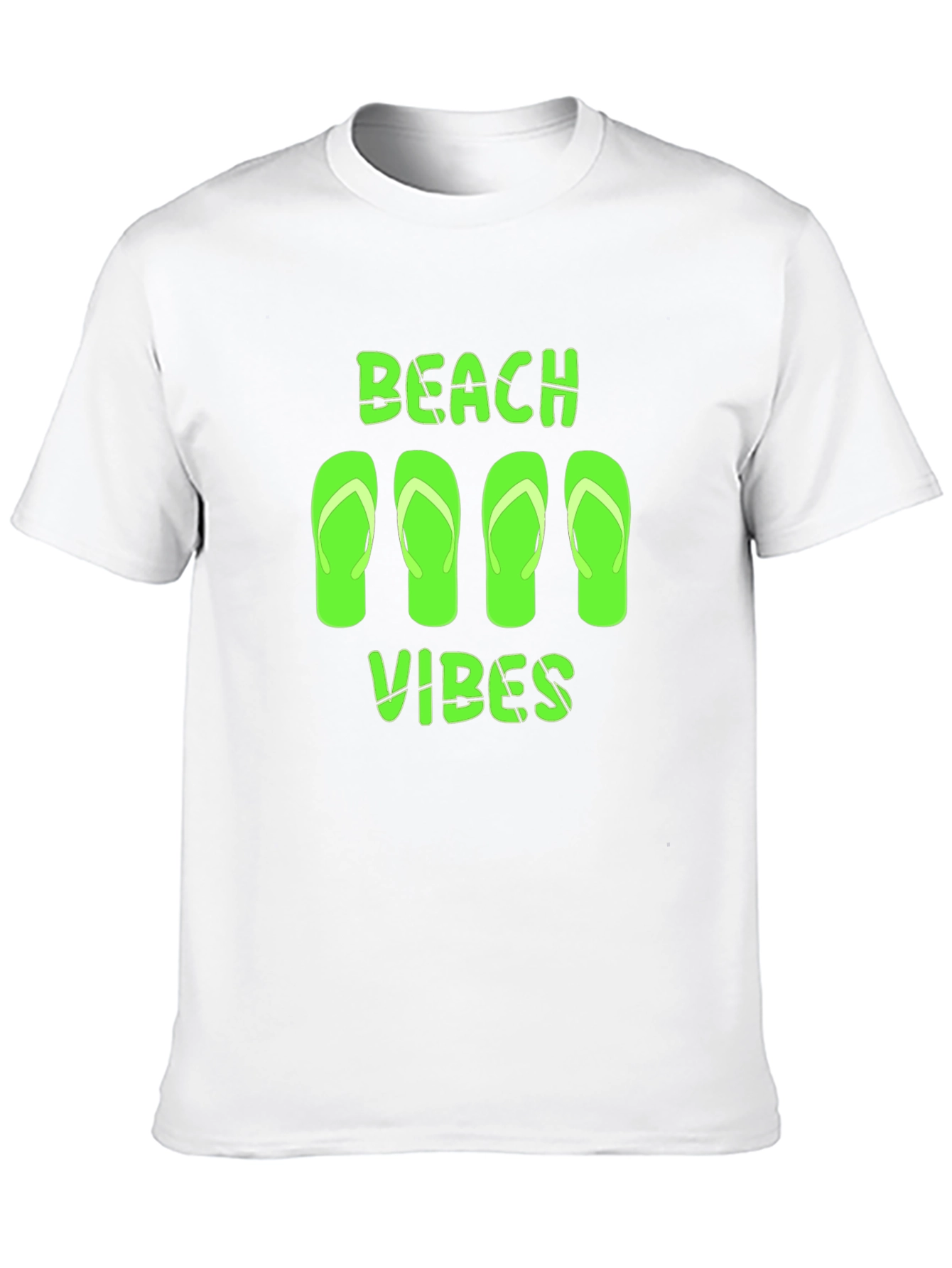 Beach Vibes Graphic Tee - Black Casual T-Shirt