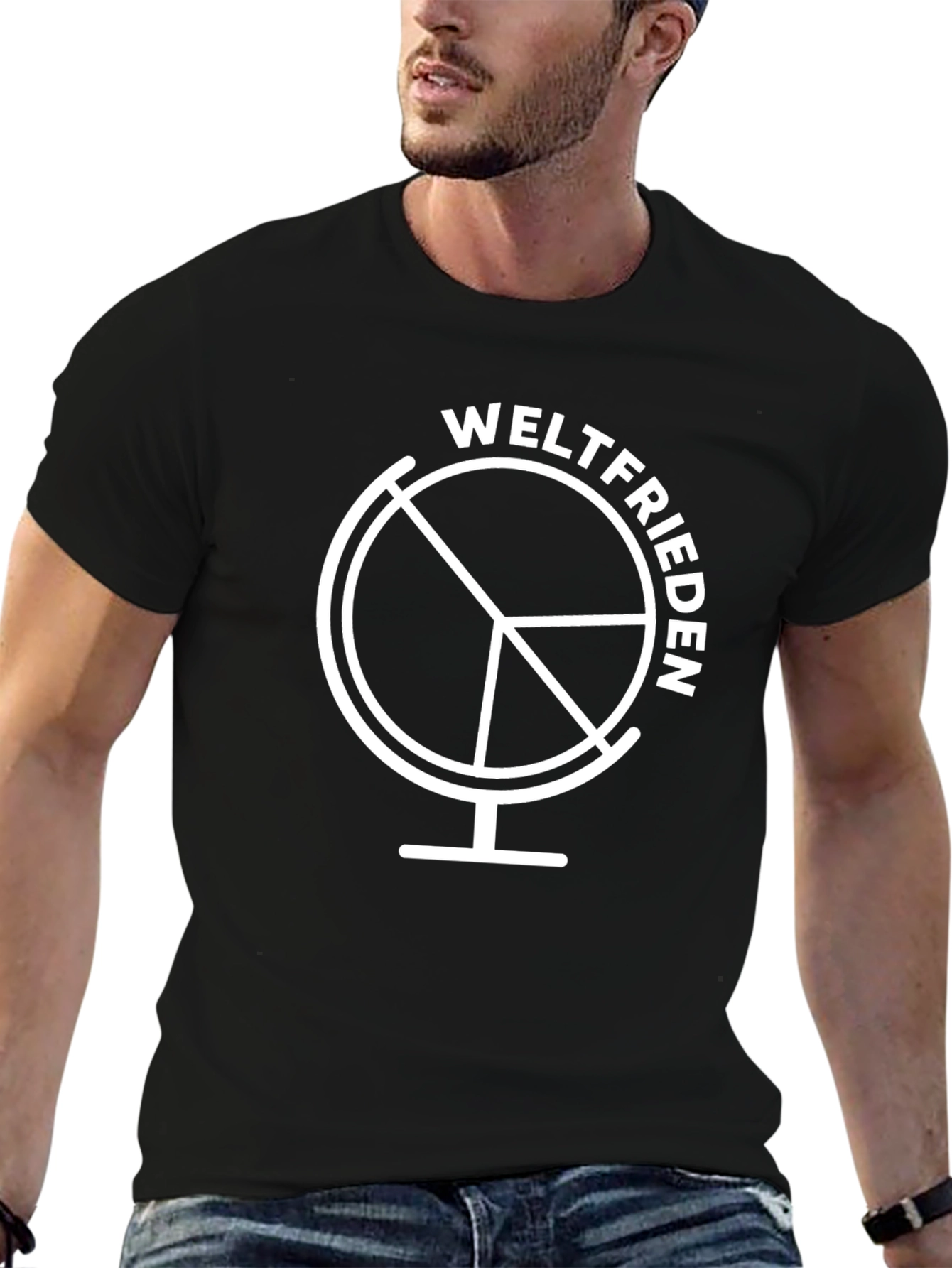 Weltfrieden T-Shirt - World Peace Globe Design