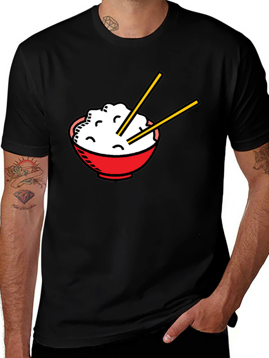 Rice Bowl Graphic T-Shirt - Unisex Asian Food Tee
