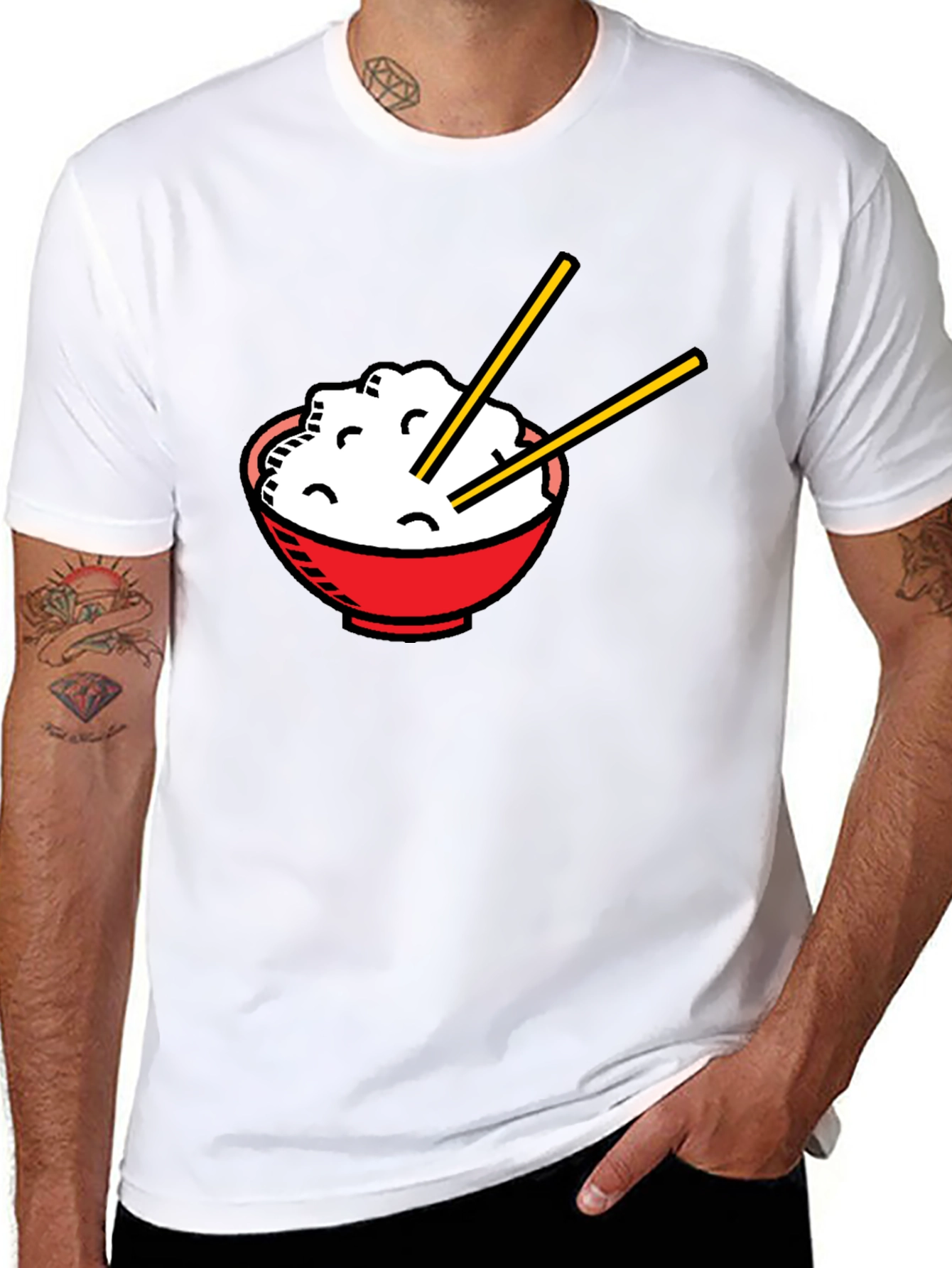 Rice Bowl Graphic T-Shirt - Unisex Asian Food Tee