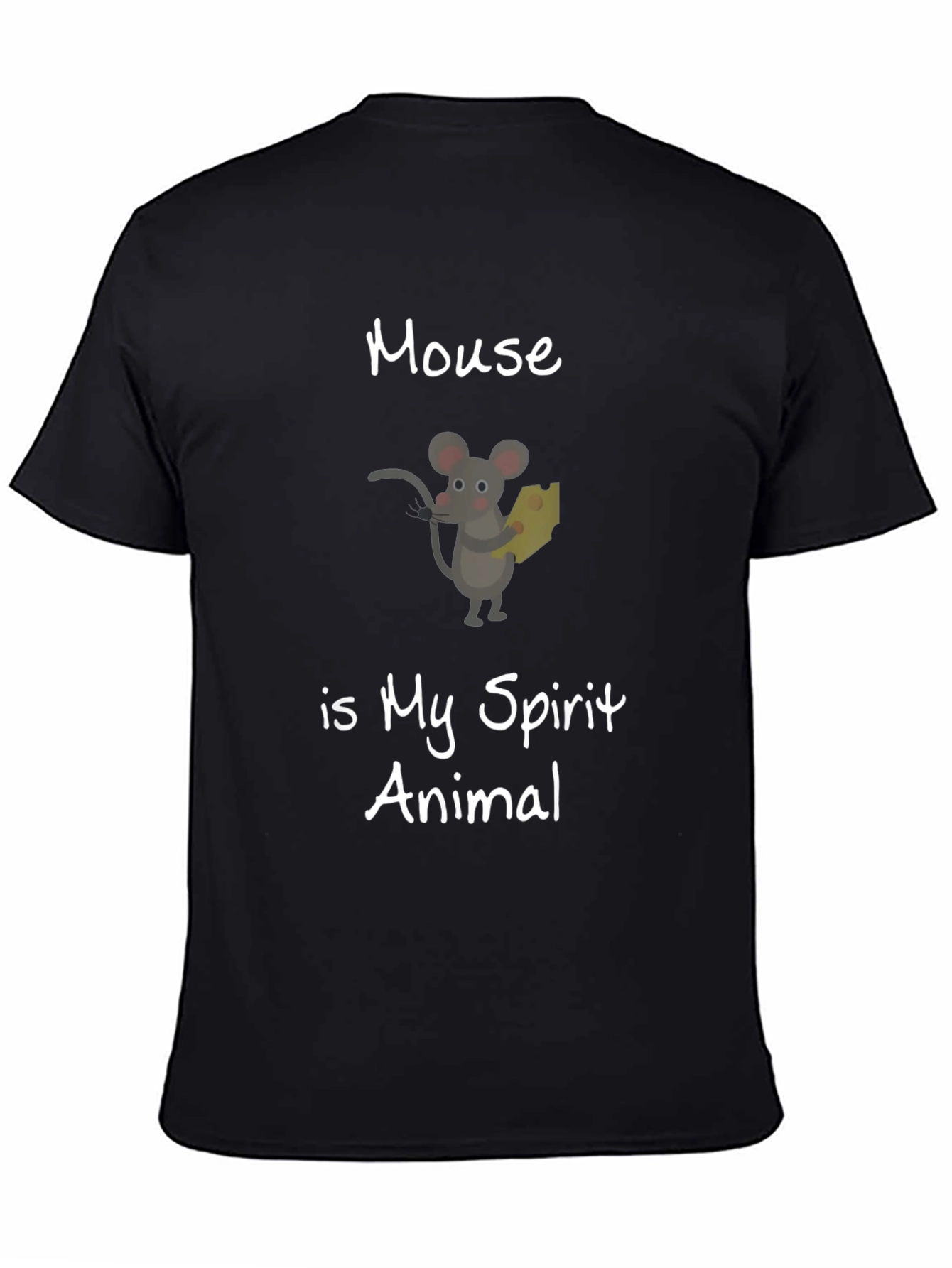Mouse is My Spirit Animal Black T-Shirt