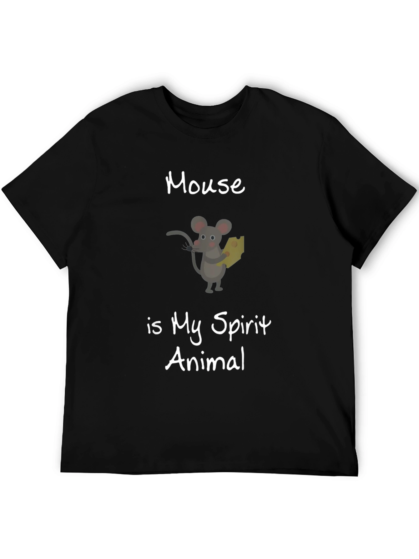 Mouse is My Spirit Animal Black T-Shirt