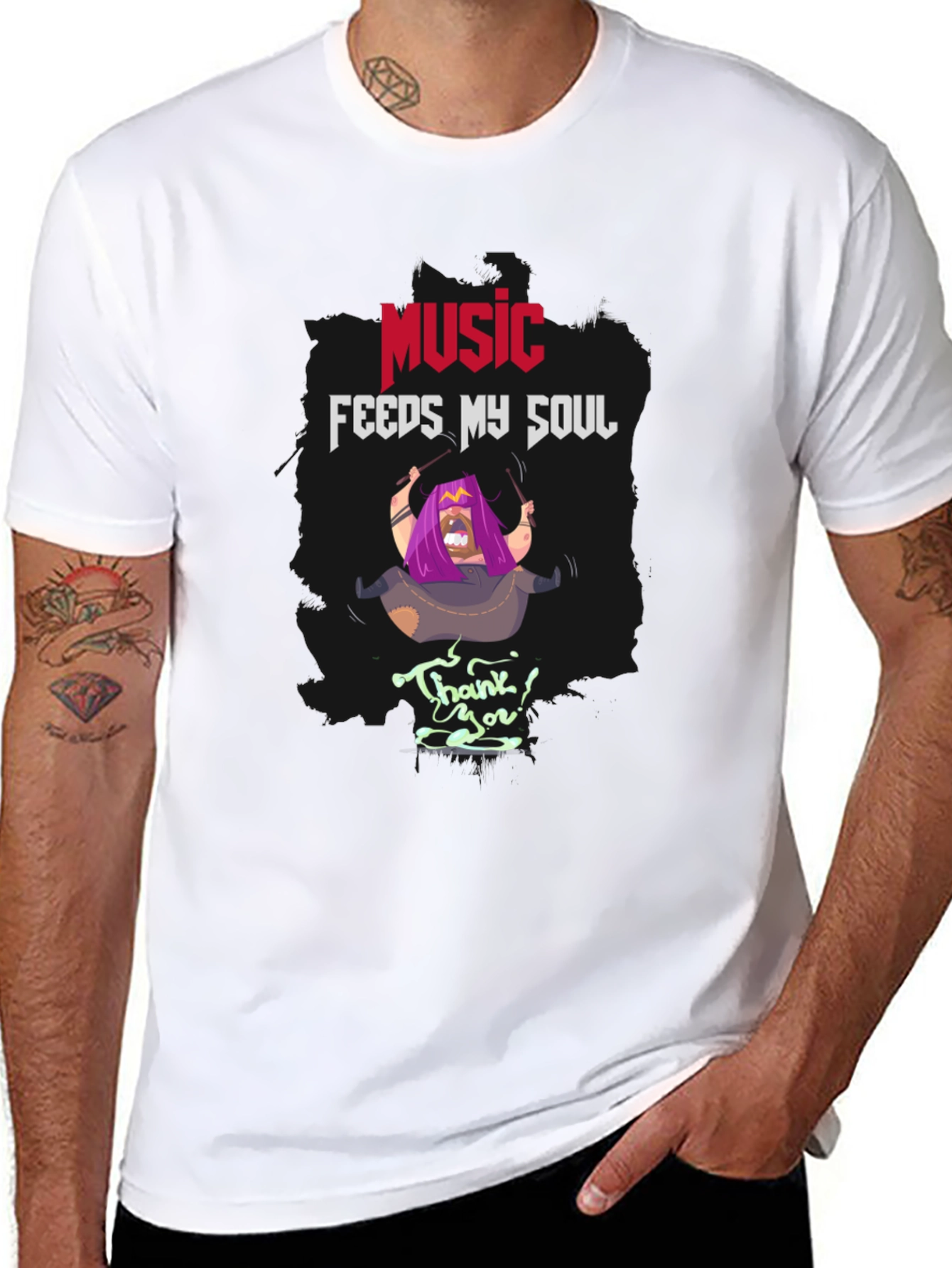 Music Feeds My Soul T-Shirt | Unique Graphic Tee