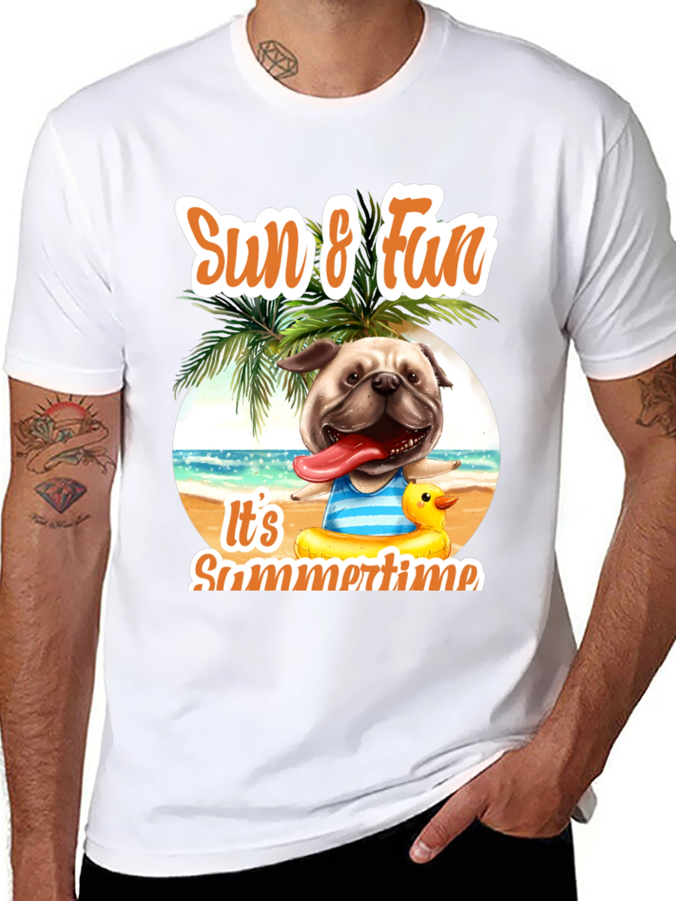 Summer Pug T-Shirt: Sun & Fun Design