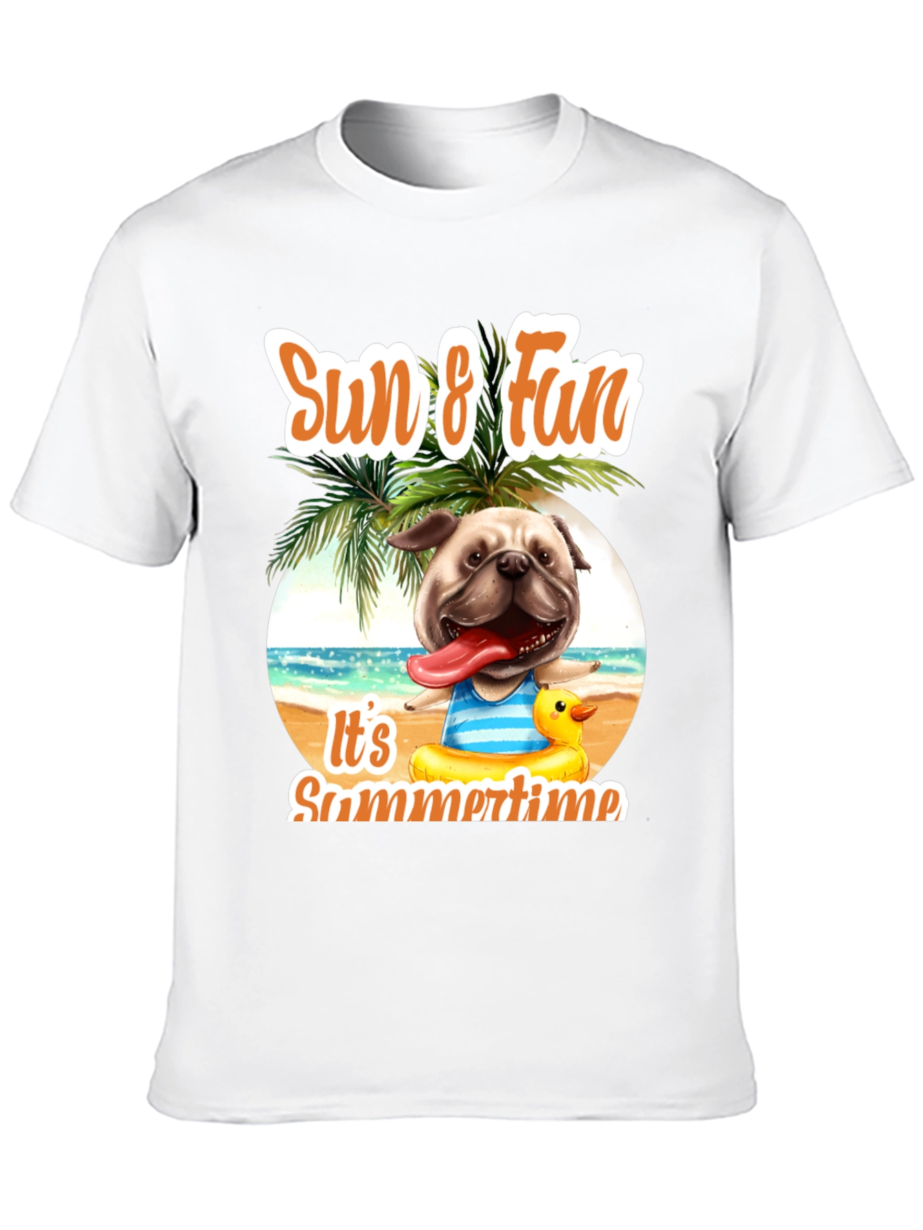 Summer Pug T-Shirt: Sun & Fun Design